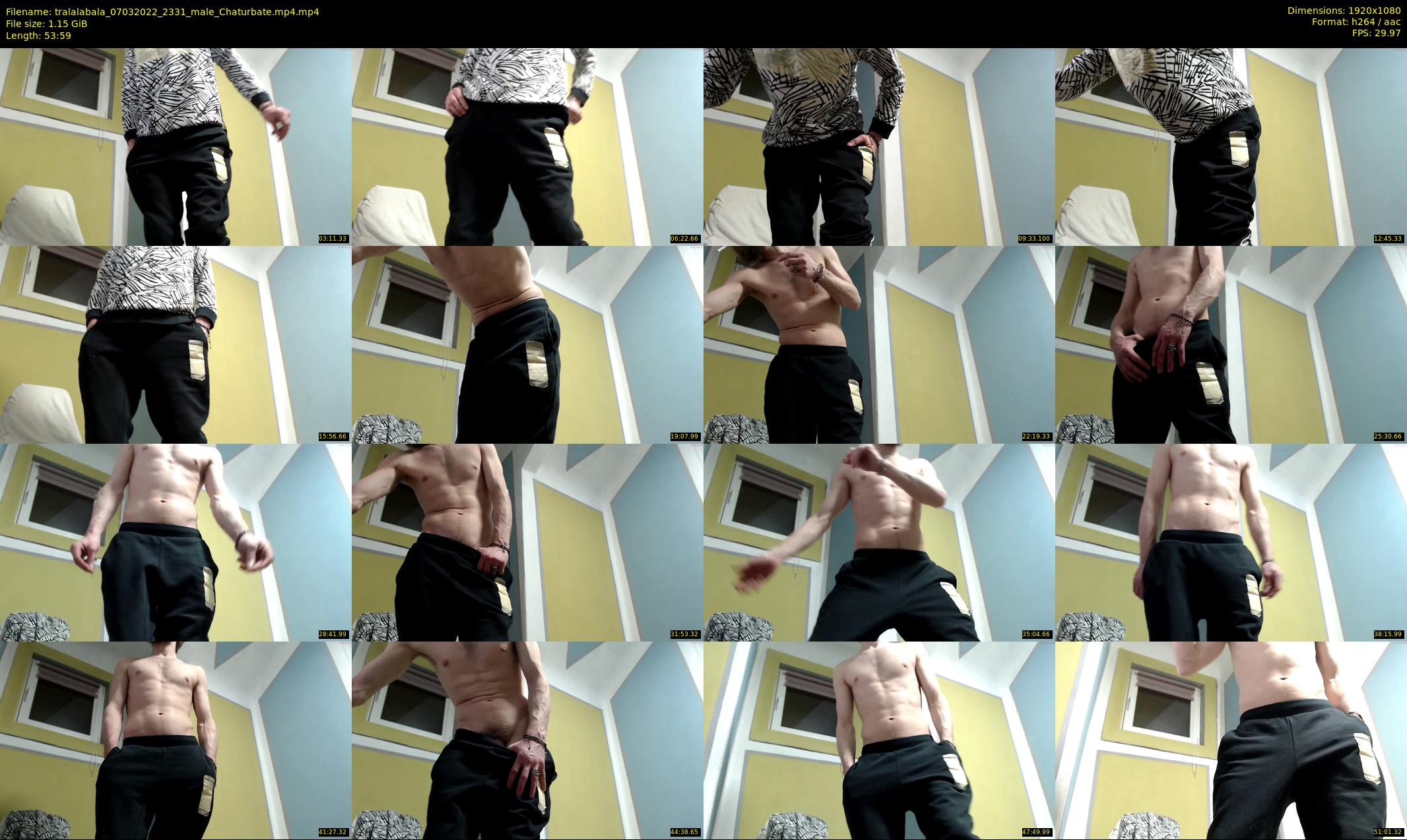 tralalabala — 54 minute Chaturbate male cam show recording, 1080p, Mar 7, 2022