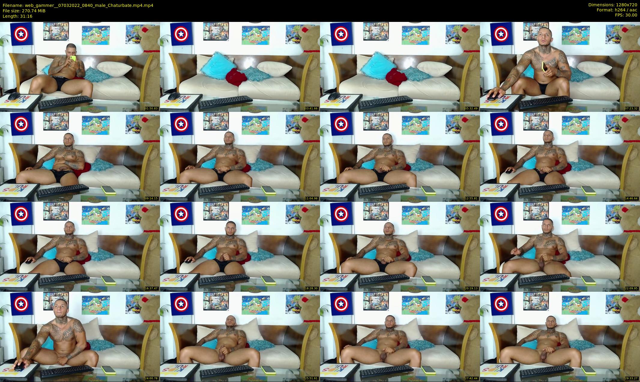 web_gammer_ — 32 minute Chaturbate male cam show recording, 720p, Mar 7, 2022