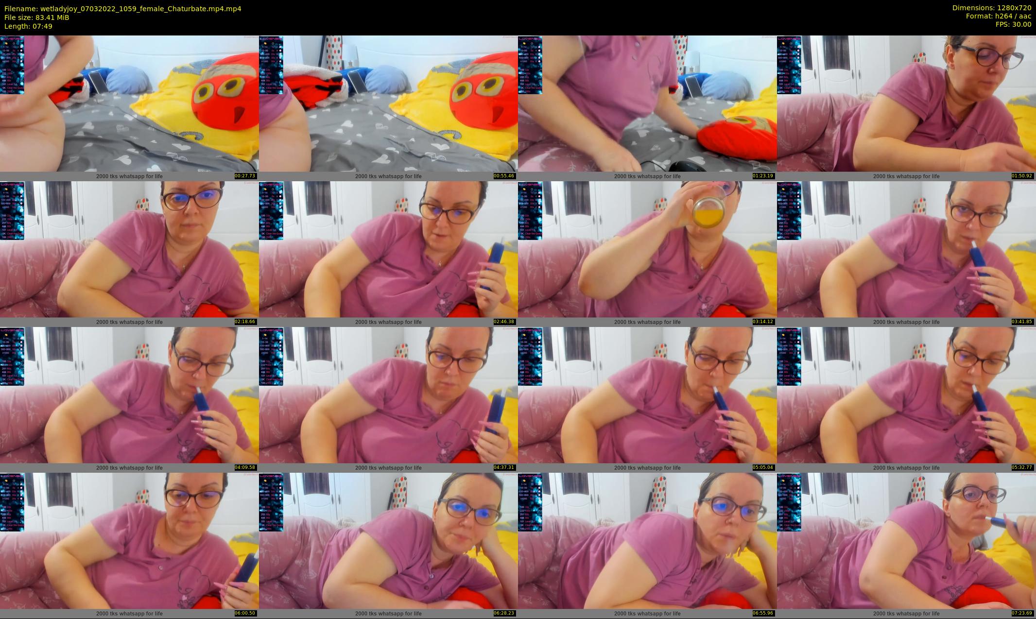 wetladyjoy — 8 minute Chaturbate female cam show recording, 720p, Mar 7, 2022