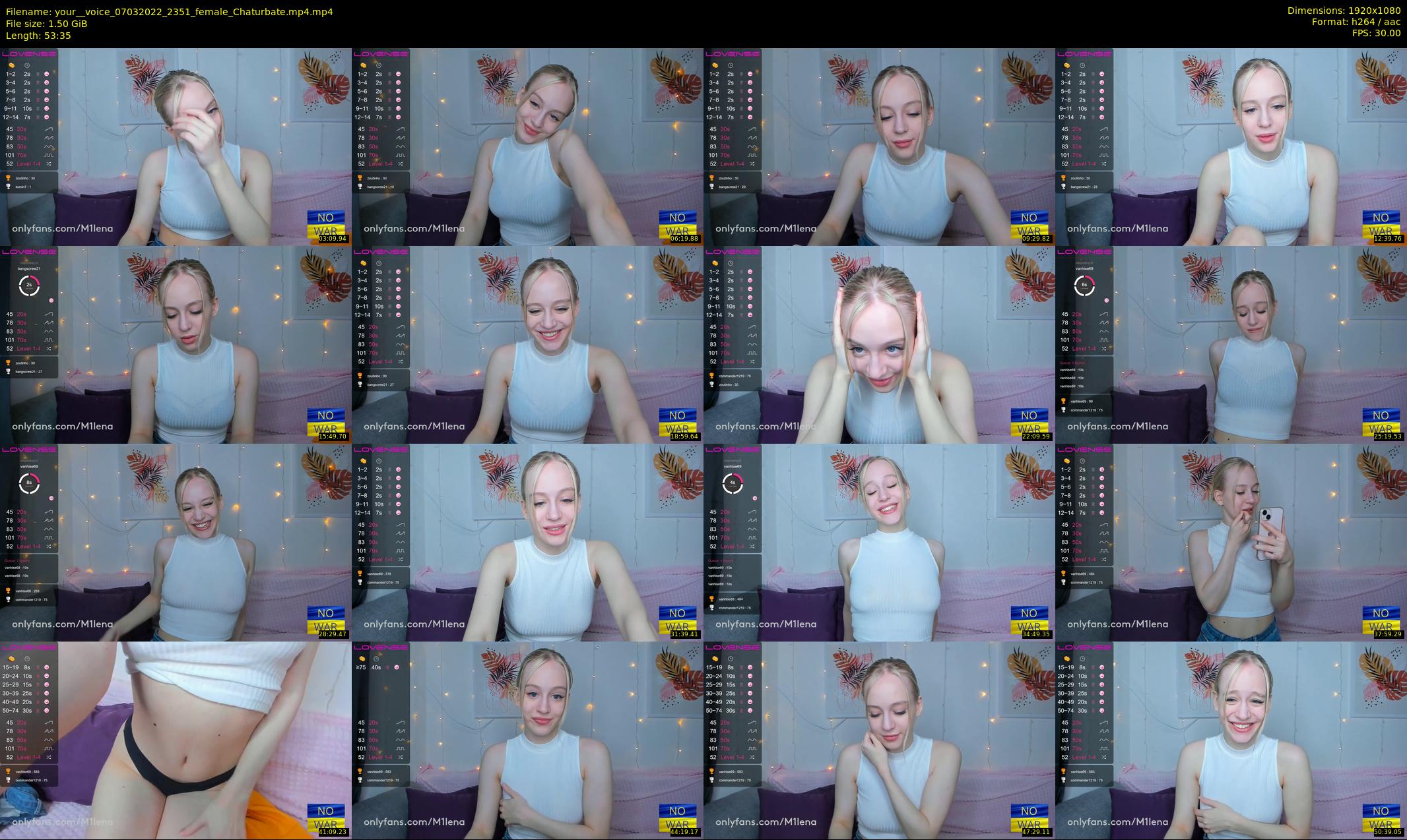 your__voice — 54 minute Chaturbate female cam show recording, 1080p, Mar 7, 2022