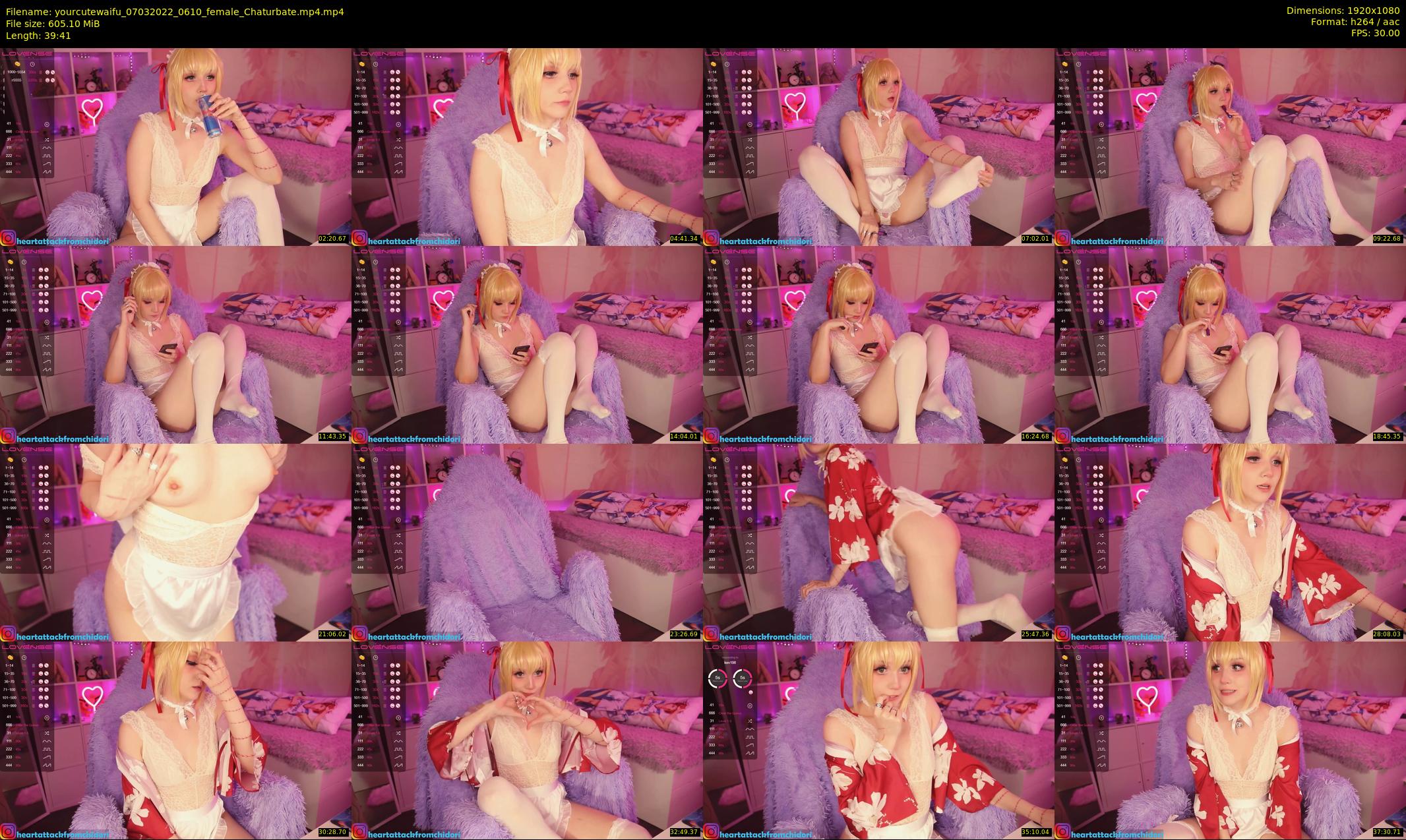yourcutewaifu — 40 minute Chaturbate female cam show recording, 1080p, Mar 7, 2022