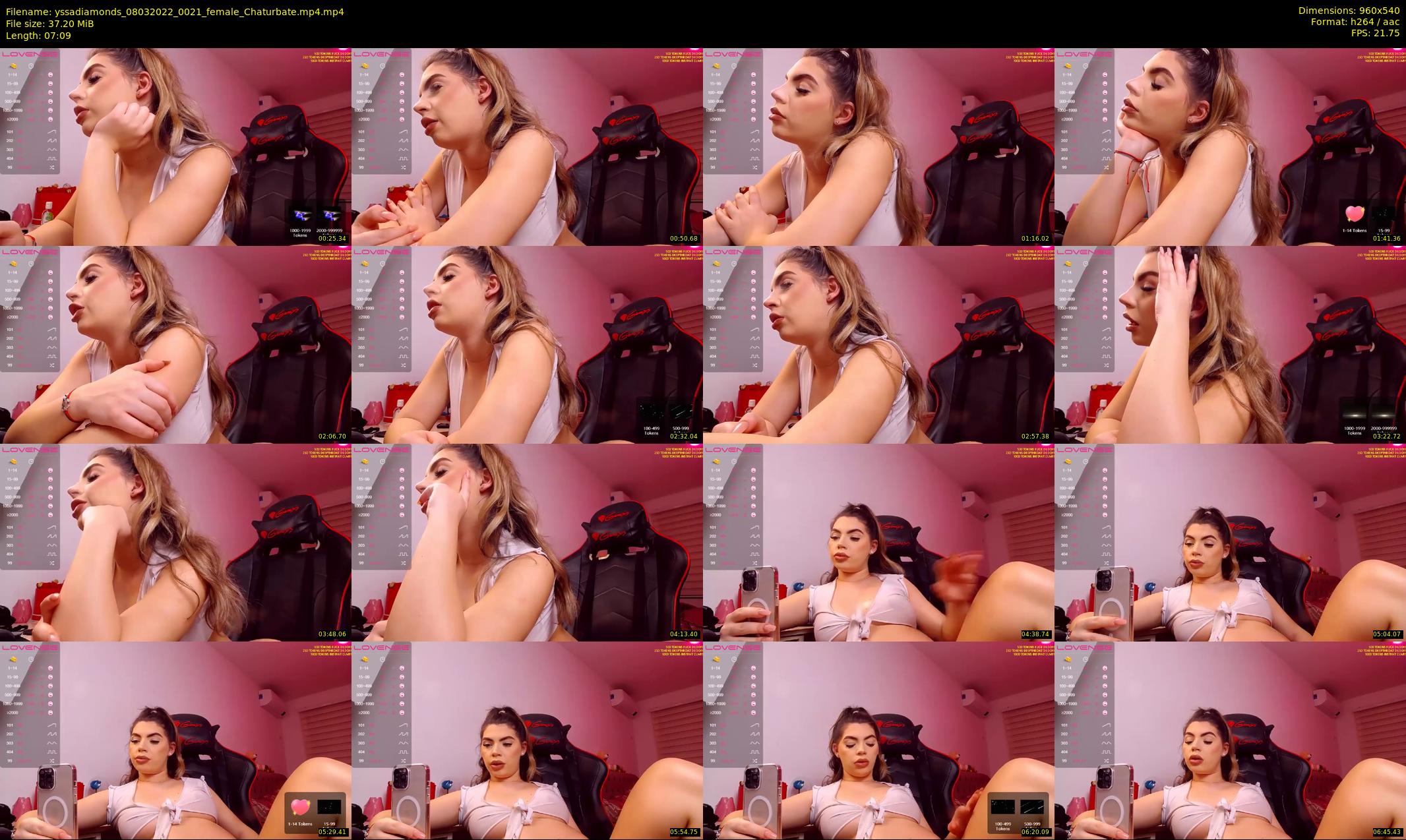 yssadiamonds — 8 minute Chaturbate female cam show recording, 480p, Mar 8, 2022