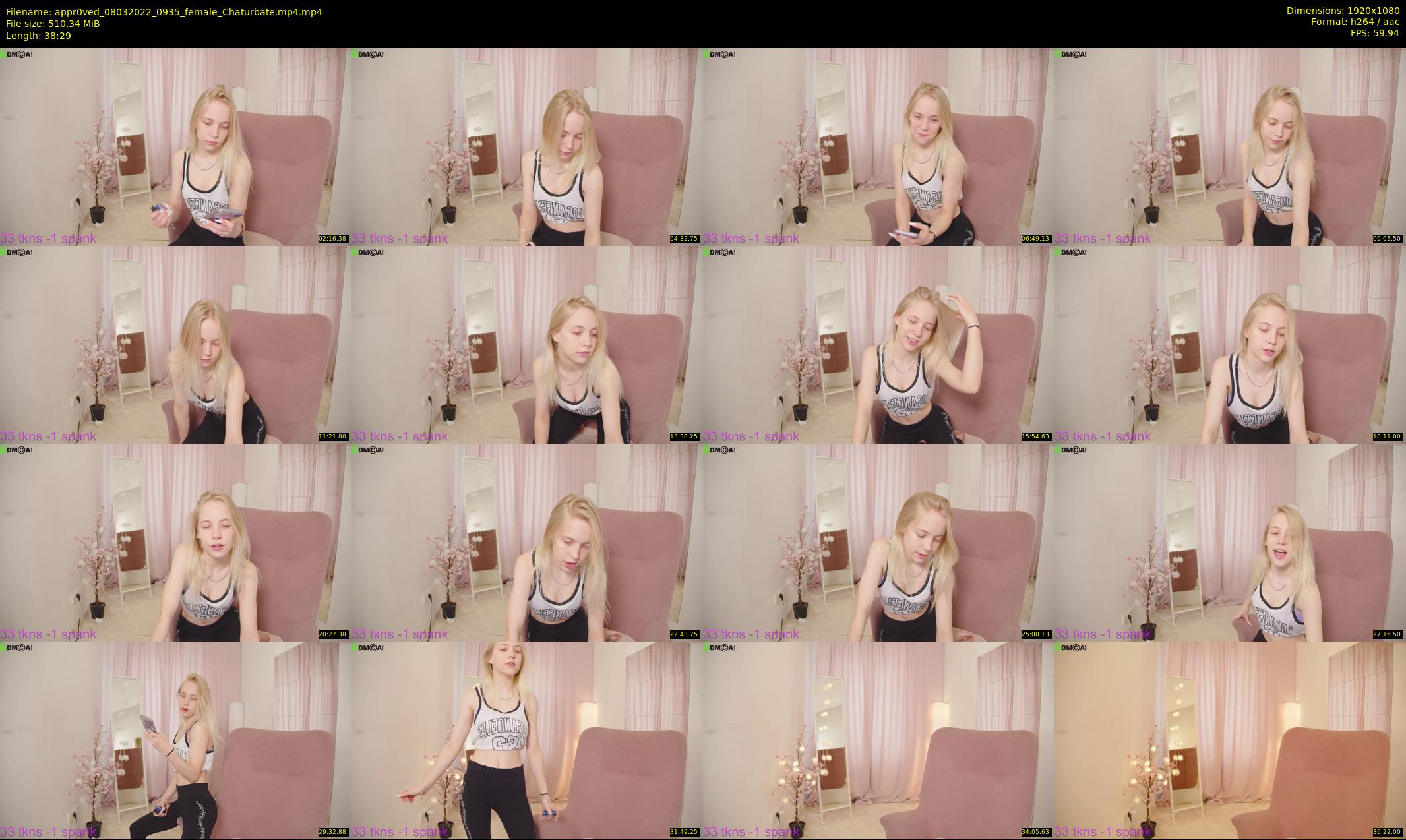 appr0ved — 39 minute Chaturbate female cam show recording, 1080p, Mar 8, 2022