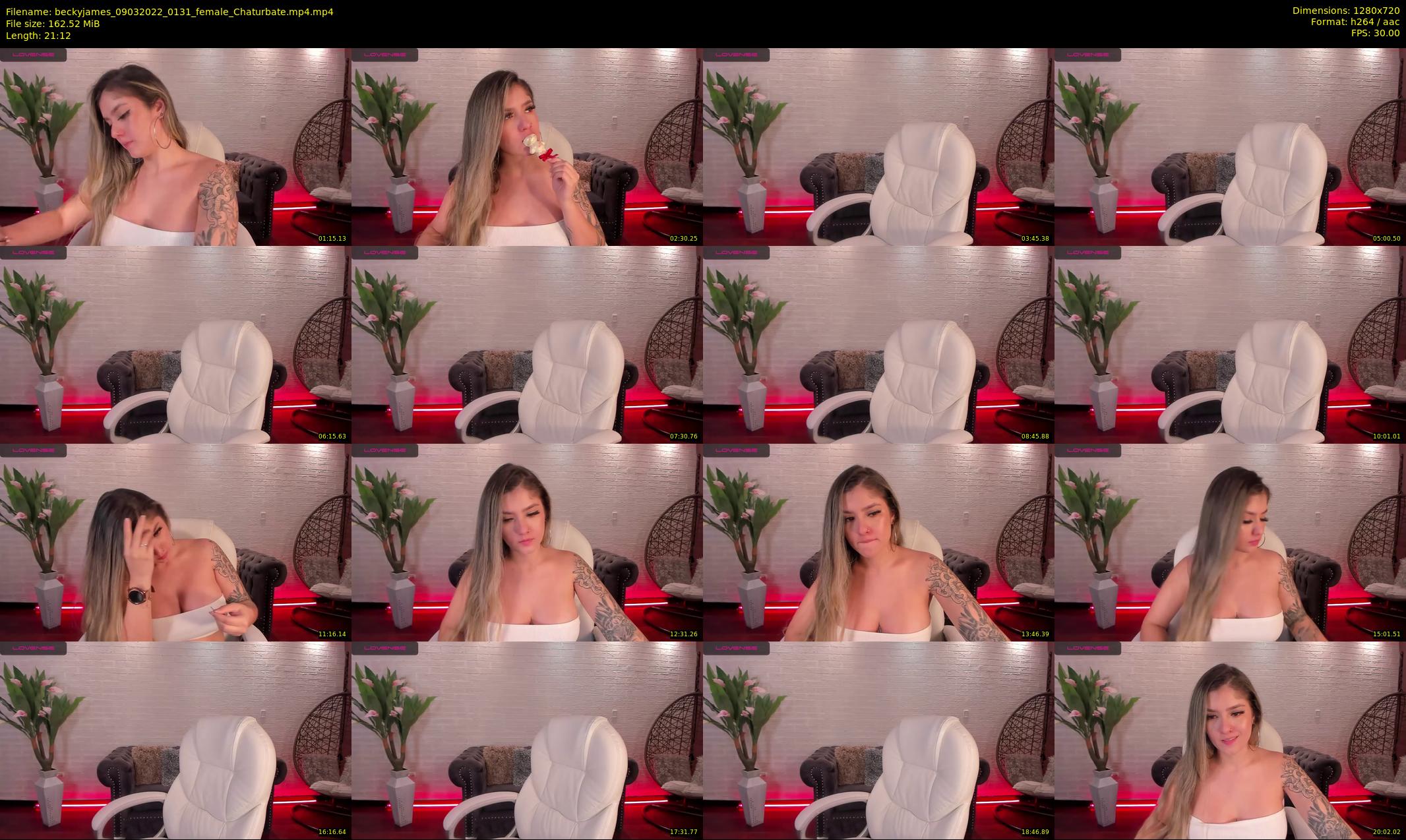beckyjames — 22 minute Chaturbate female cam show recording, 720p, Mar 9, 2022