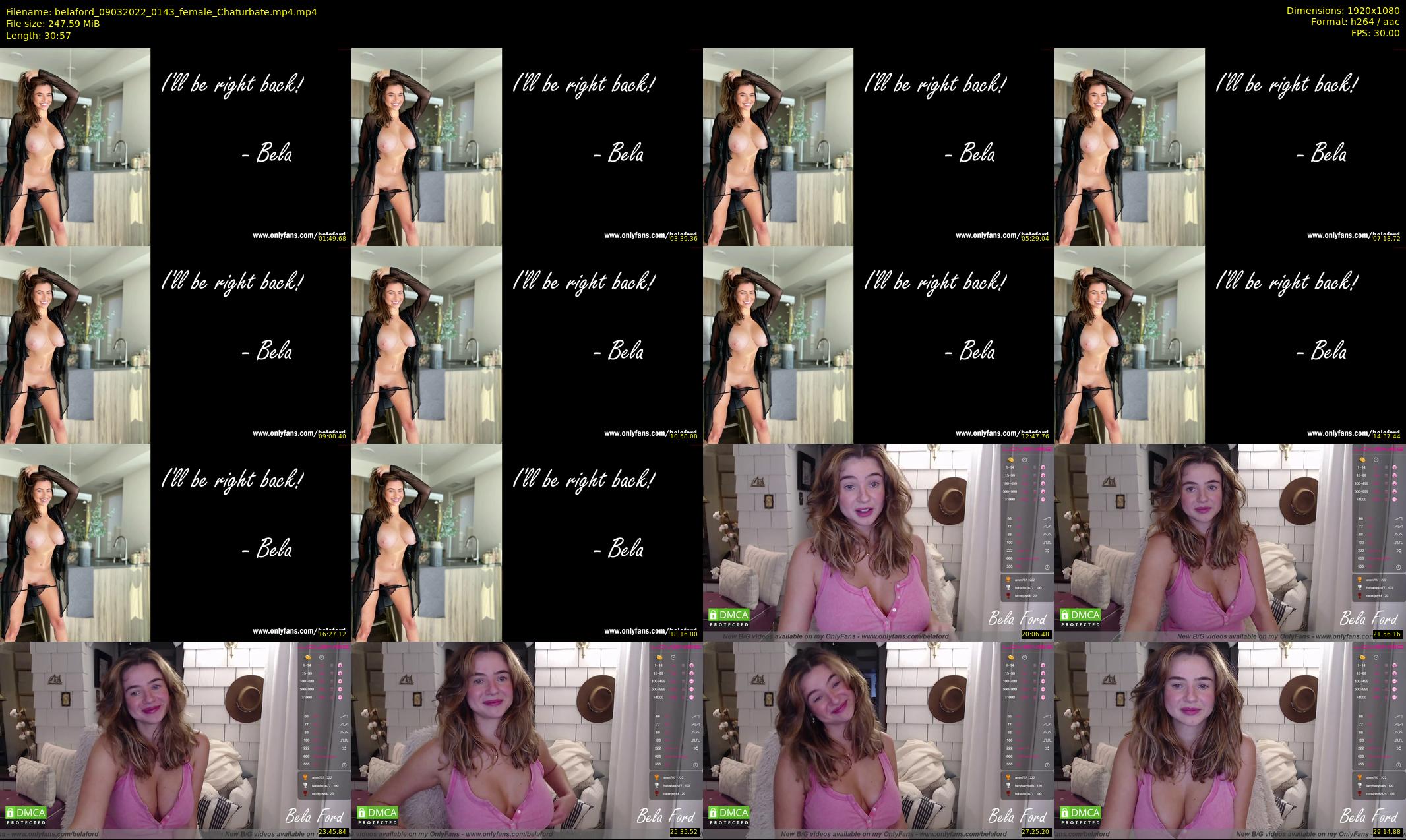belaford — 31 minute Chaturbate female cam show recording, 1080p, Mar 9, 2022