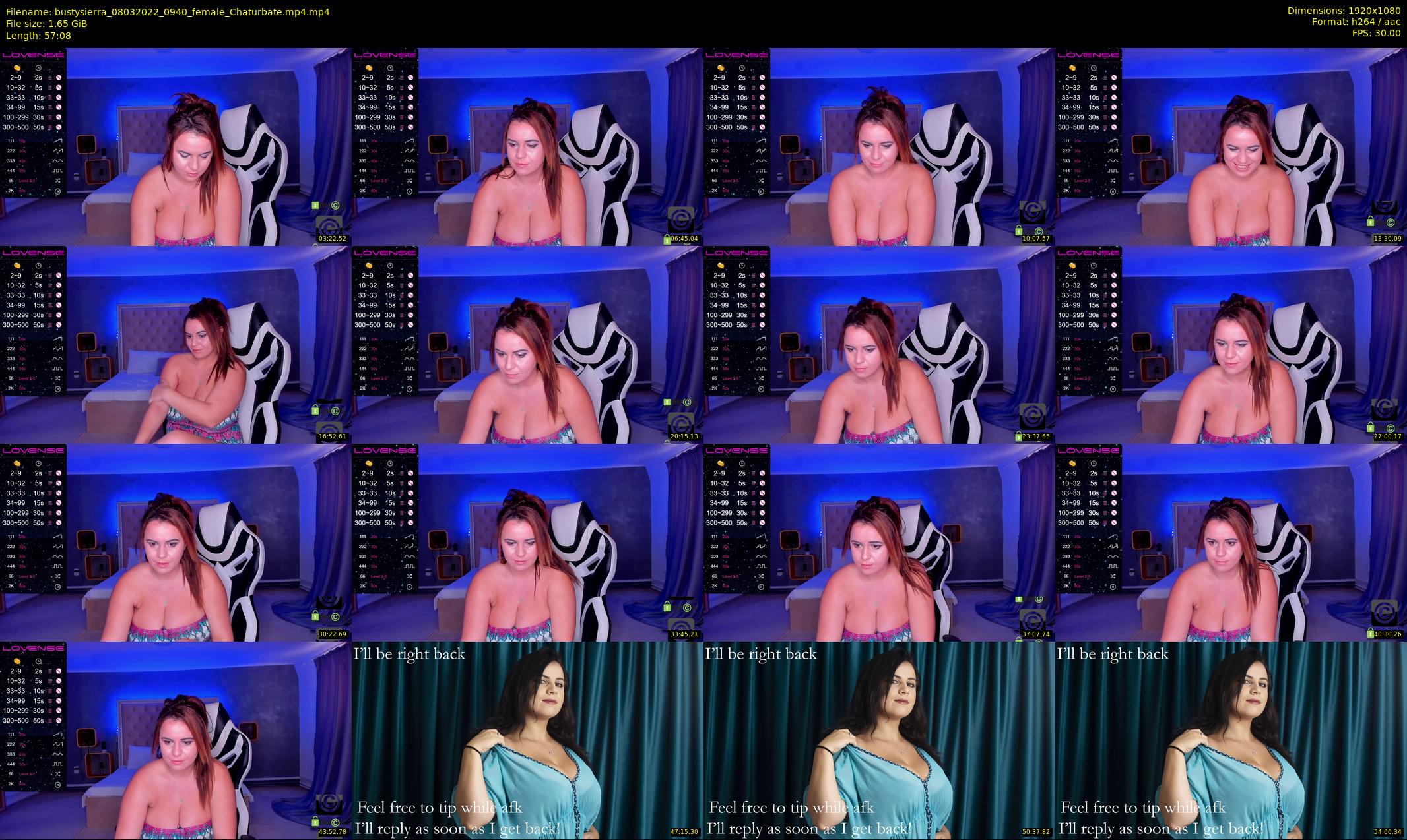 bustysierra — 58 minute Chaturbate female cam show recording, 1080p, Mar 8, 2022