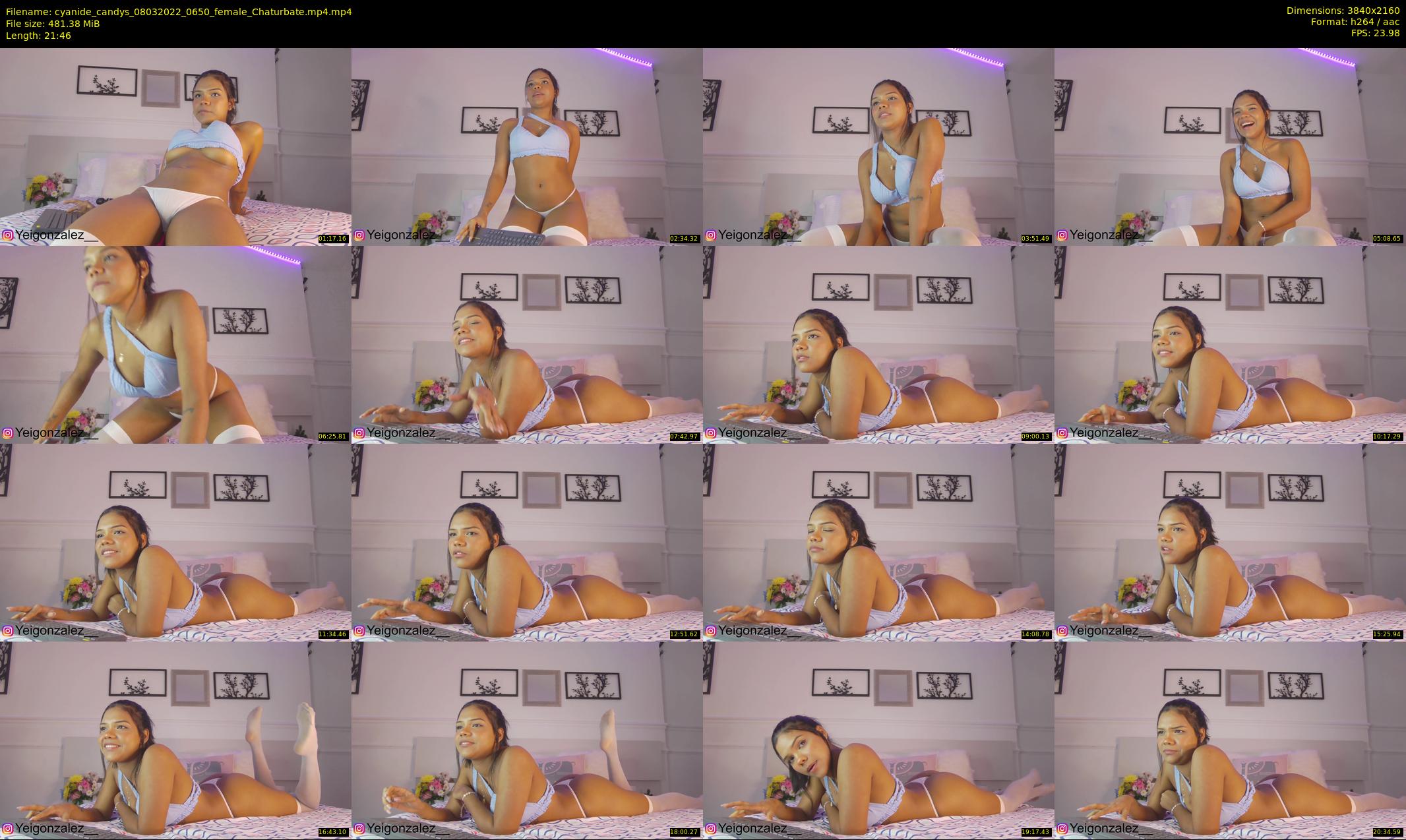 cyanide_candys — 22 minute Chaturbate female cam show recording, 4K, Mar 8, 2022