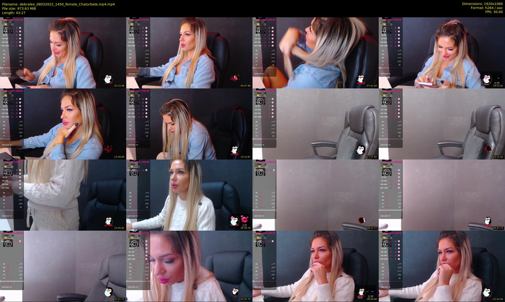 debralee — 44 minute Chaturbate female cam show recording, 1080p, Mar 8, 2022