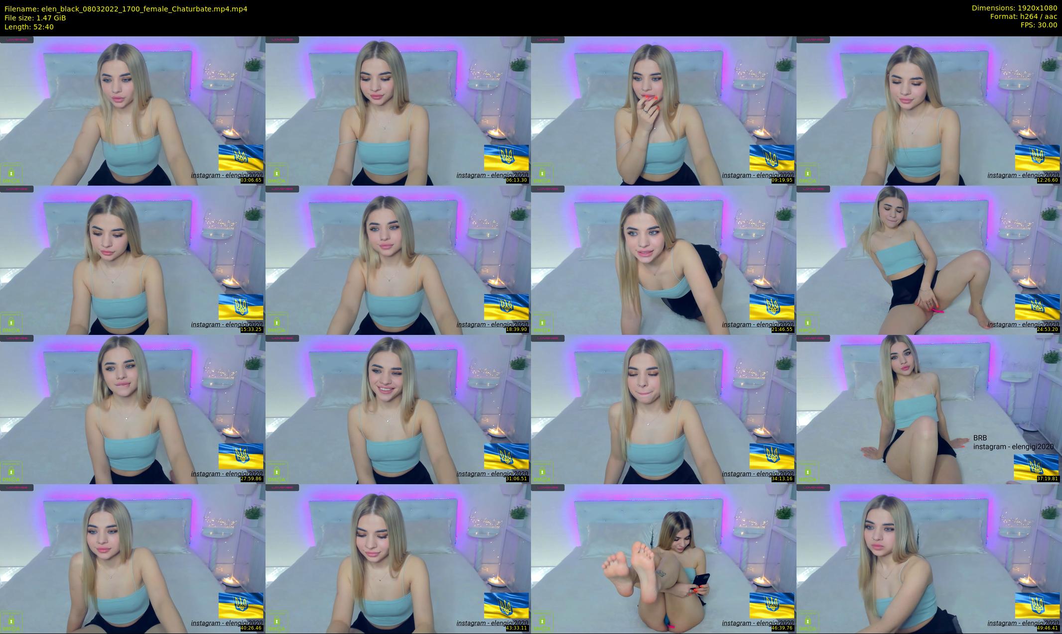 elen_black — 53 minute Chaturbate female cam show recording, 1080p, Mar 8, 2022