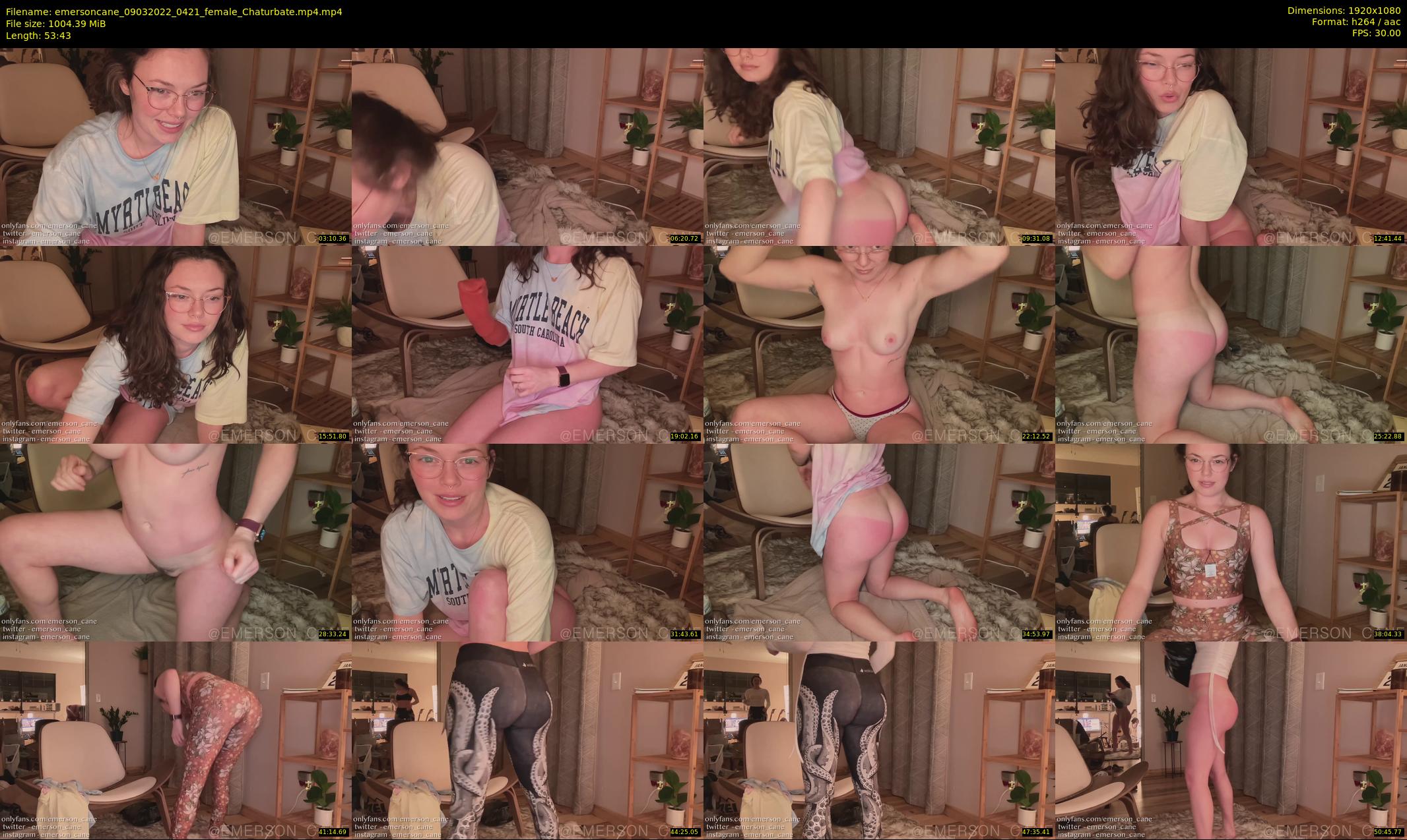 emersoncane — 54 minute Chaturbate female cam show recording, 1080p, Mar 9, 2022