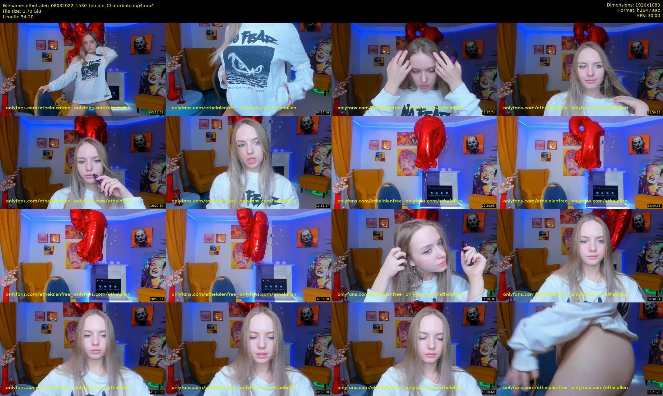 ethel_alen — 55 minute Chaturbate female cam show recording, 1080p, Mar 8, 2022