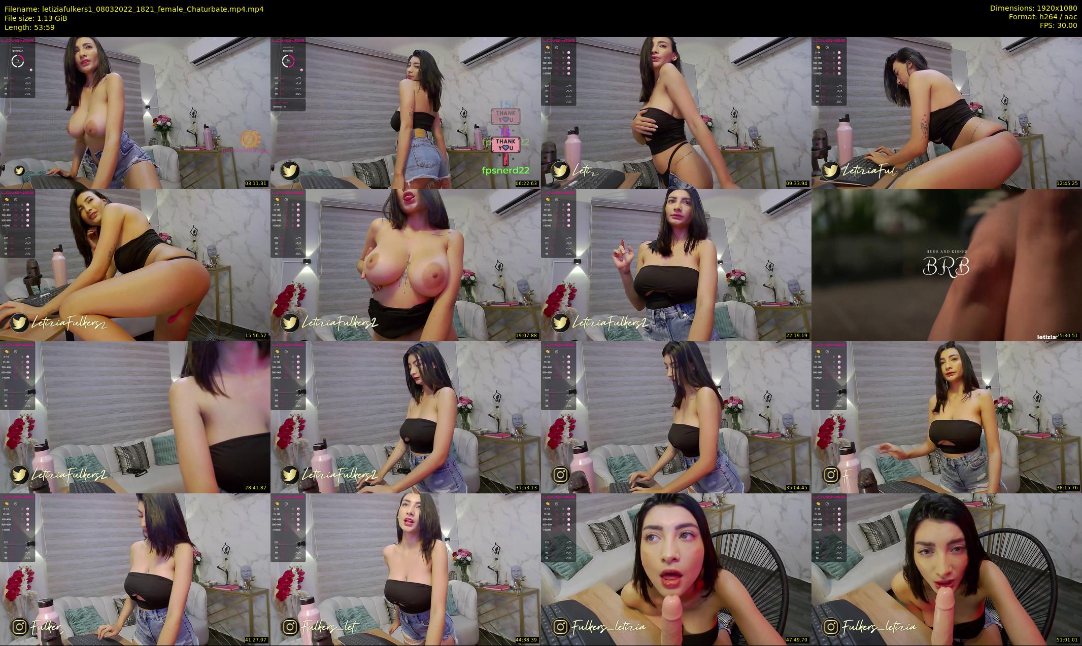 letiziafulkers1 — 54 minute Chaturbate female cam show recording, 1080p, Mar 8, 2022