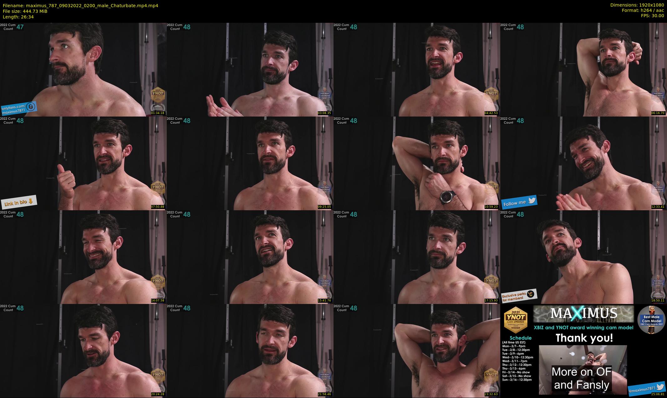 maximus_787 — 27 minute Chaturbate male cam show recording, 1080p, Mar 9, 2022