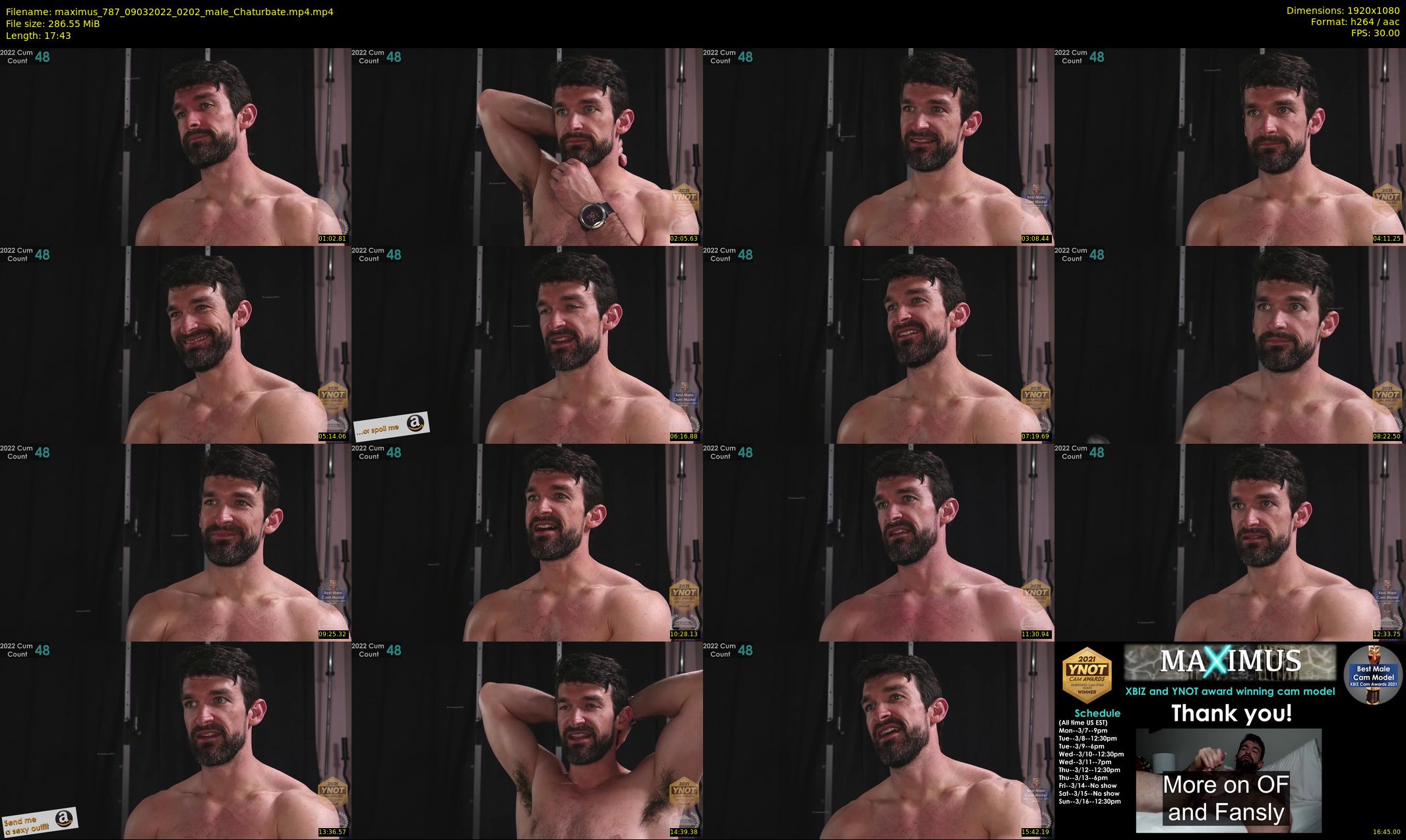 maximus_787 — 18 minute Chaturbate male cam show recording, 1080p, Mar 9, 2022