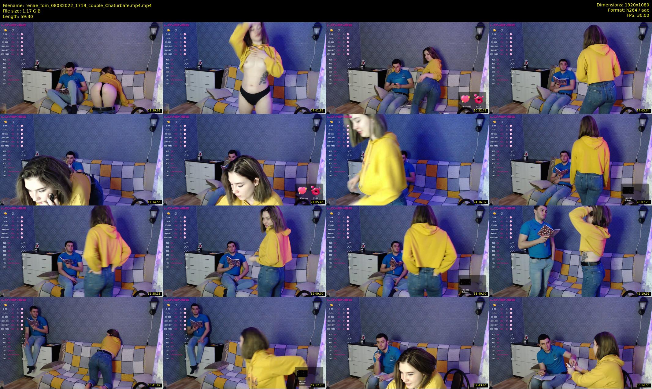 renae_tom — 60 minute Chaturbate couple cam show recording, 1080p, Mar 8, 2022