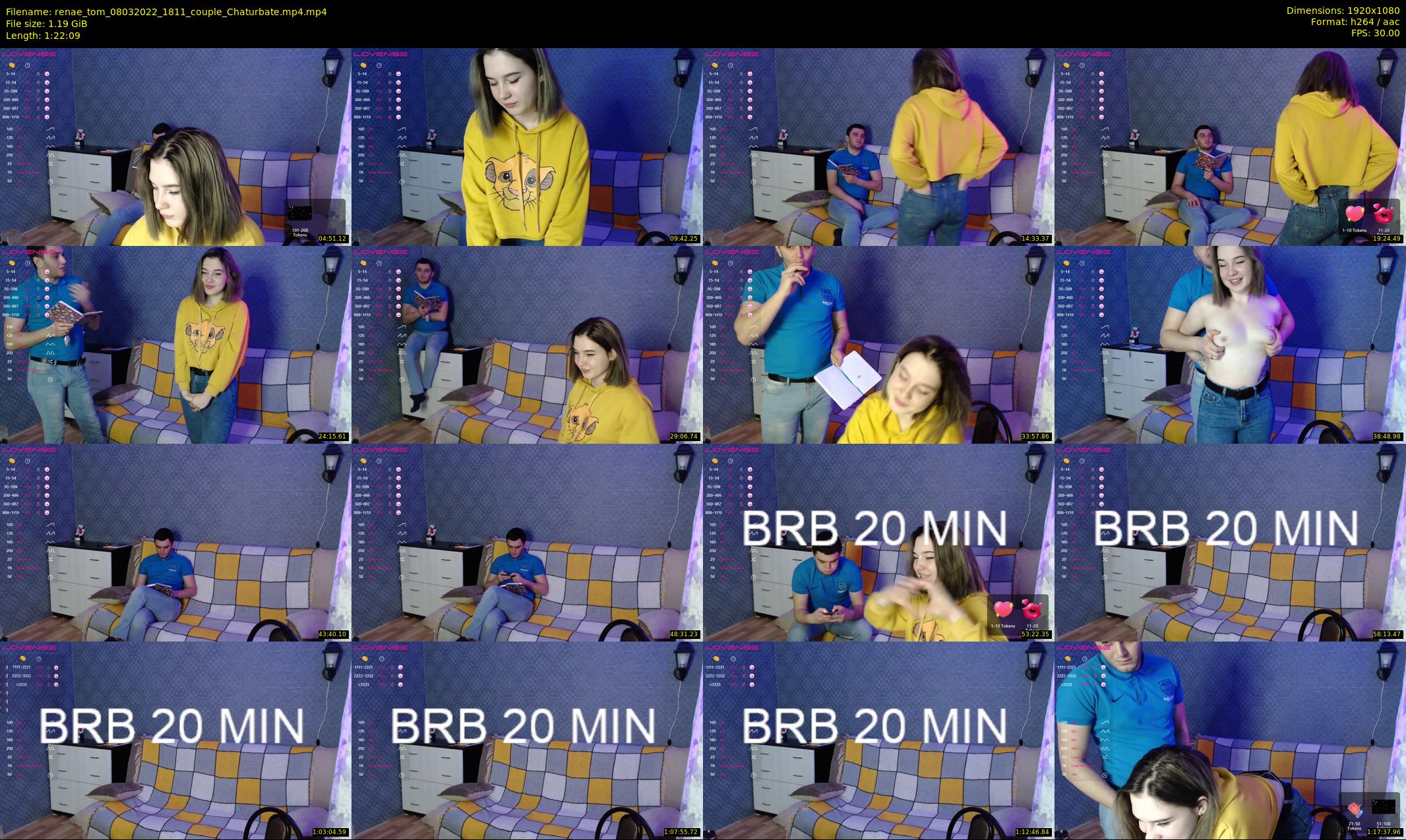 renae_tom — 83 minute Chaturbate couple cam show recording, 1080p, Mar 8, 2022