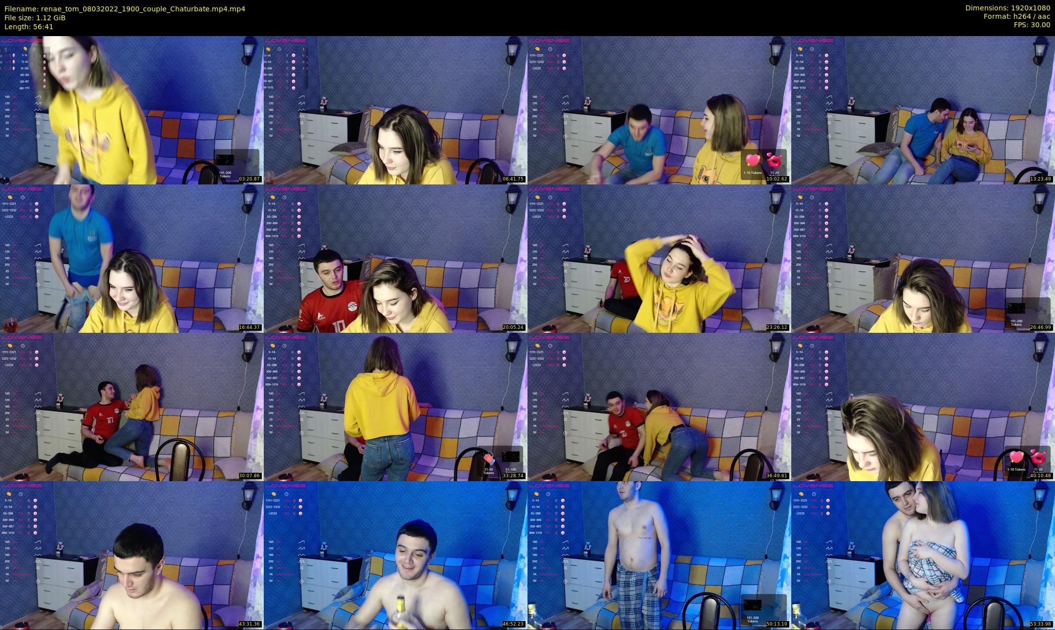 renae_tom — 57 minute Chaturbate couple cam show recording, 1080p, Mar 8, 2022