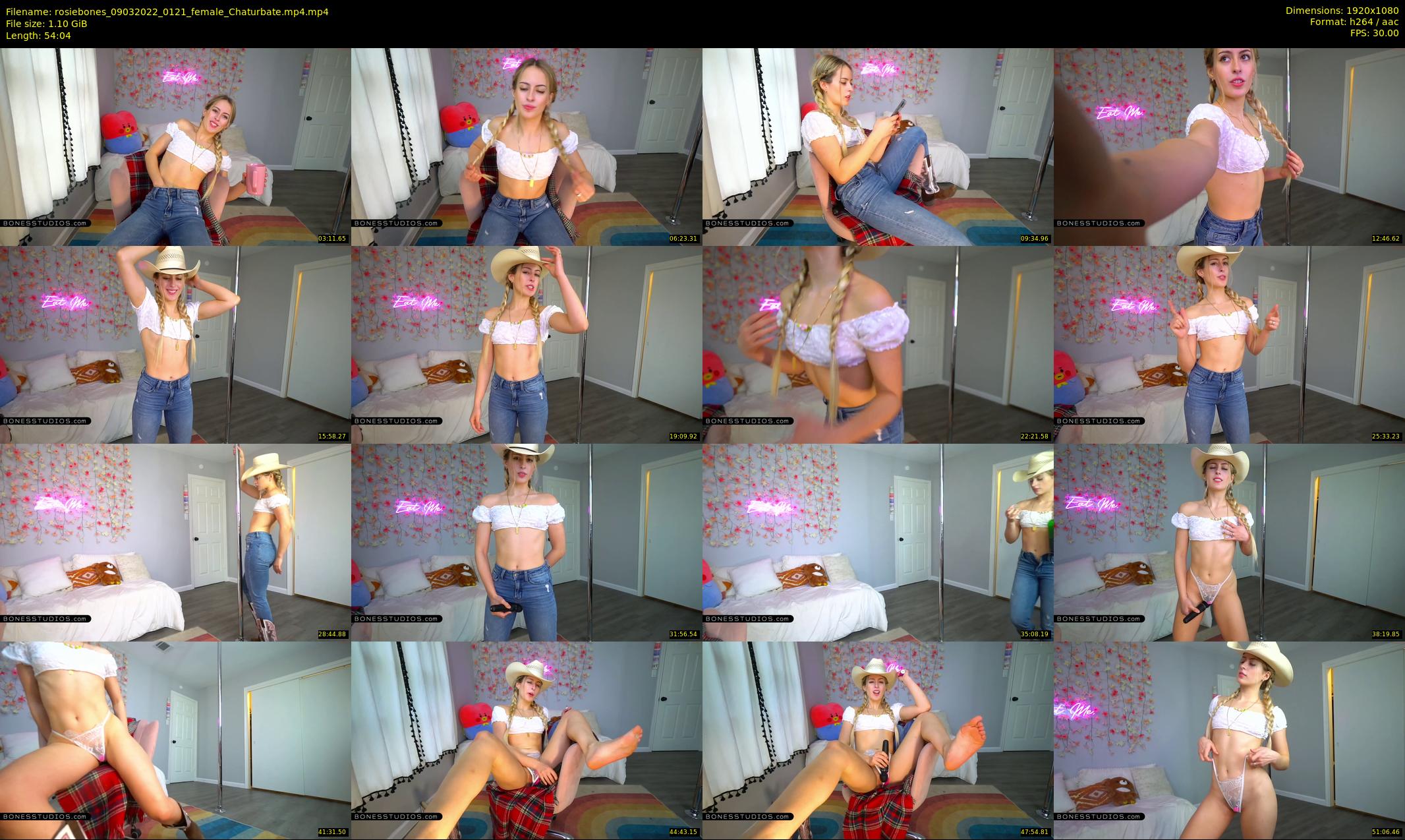 rosiebones — 55 minute Chaturbate female cam show recording, 1080p, Mar 9, 2022