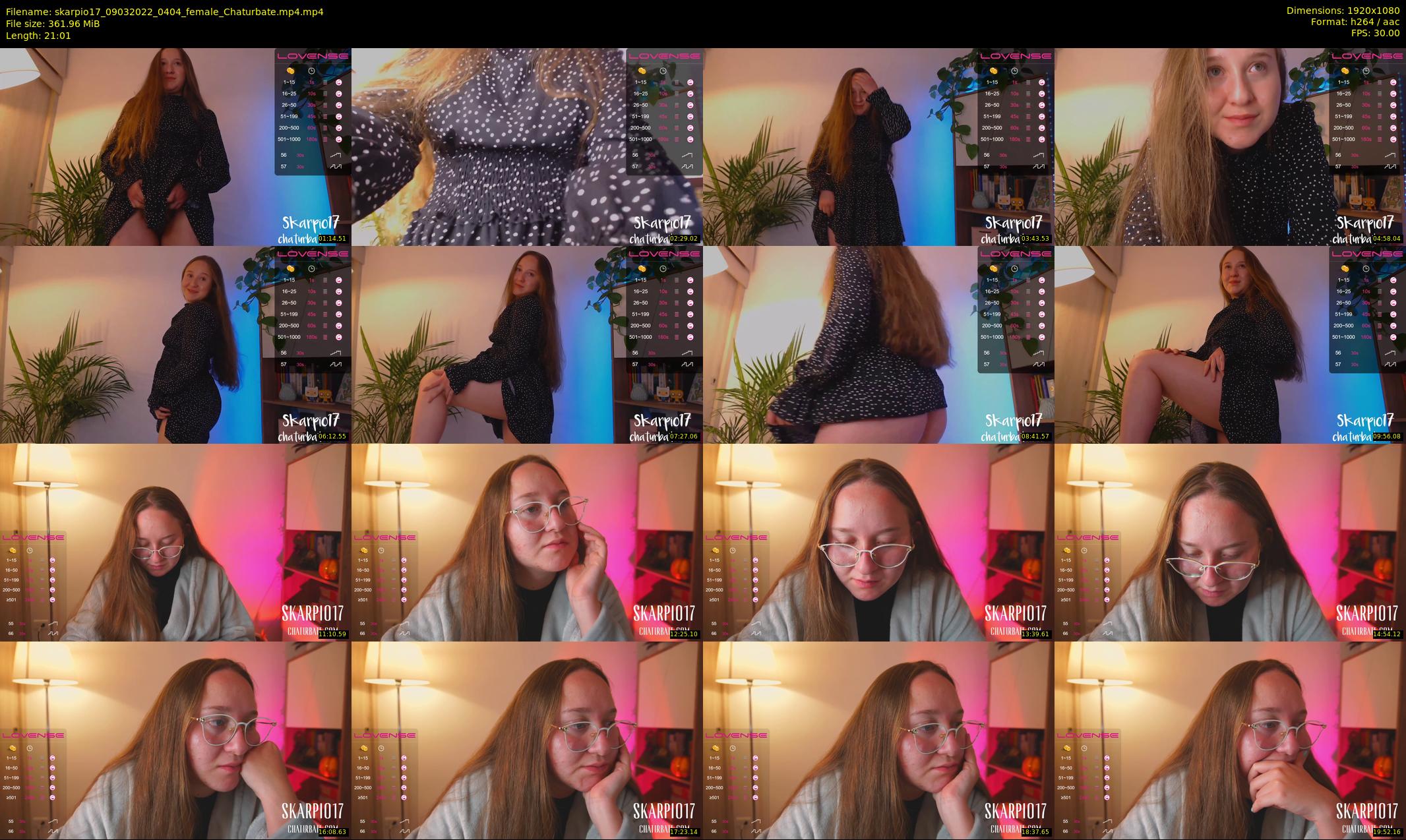 skarpio17 — 22 minute Chaturbate female cam show recording, 1080p, Mar 9, 2022