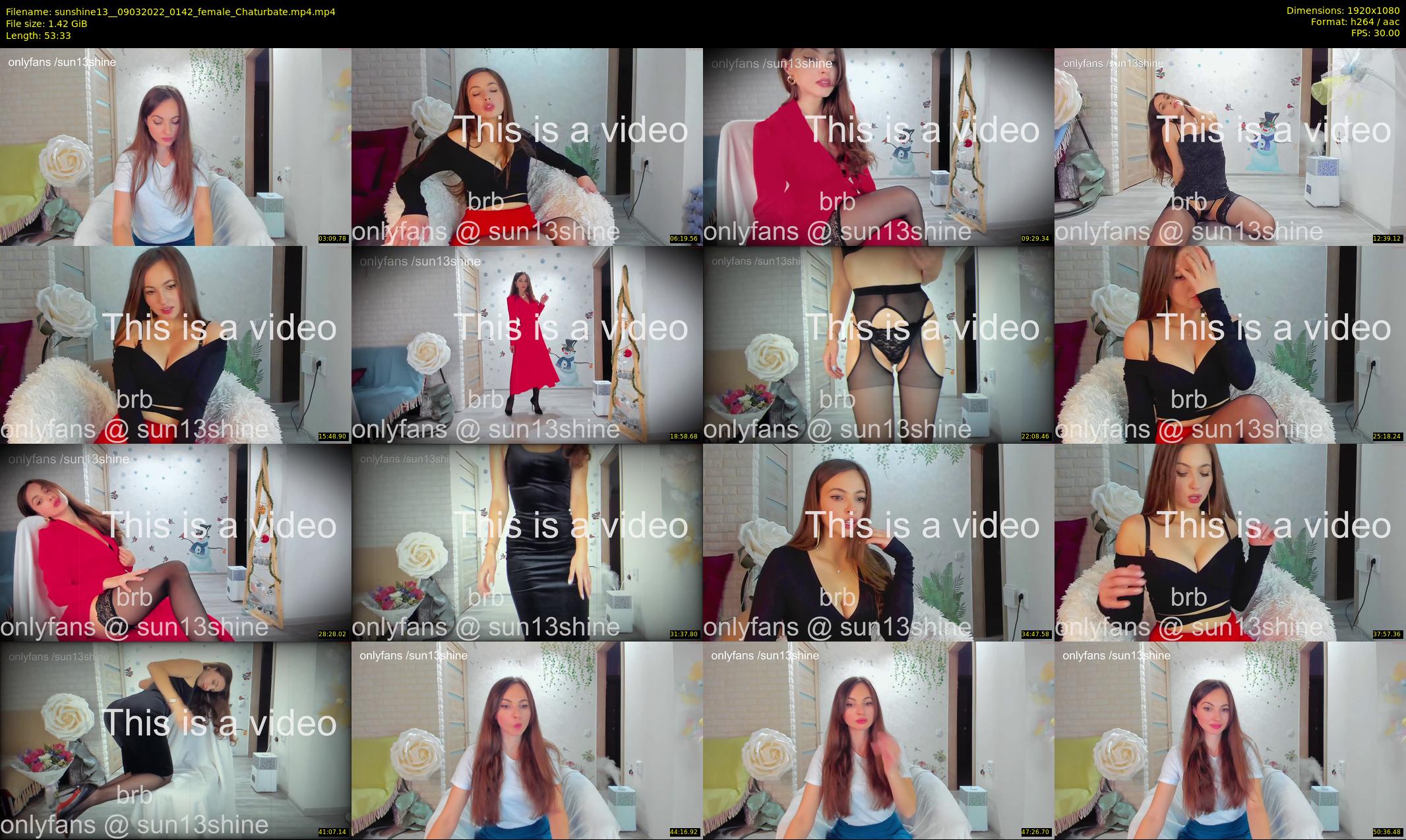 sunshine13_ — 54 minute Chaturbate female cam show recording, 1080p, Mar 9, 2022