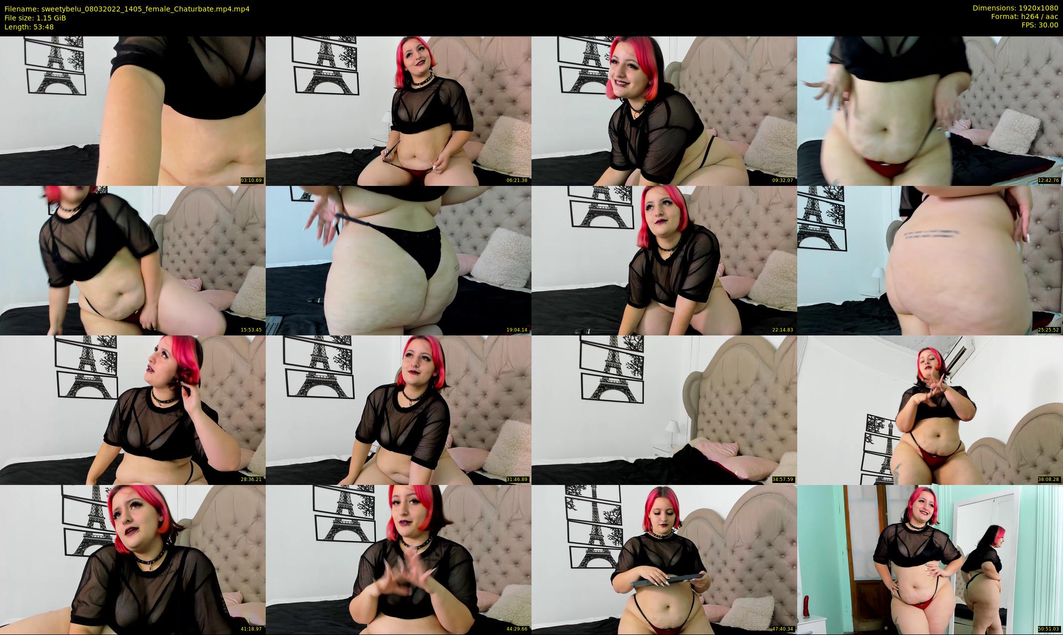 sweetybelu — 54 minute Chaturbate female cam show recording, 1080p, Mar 8, 2022