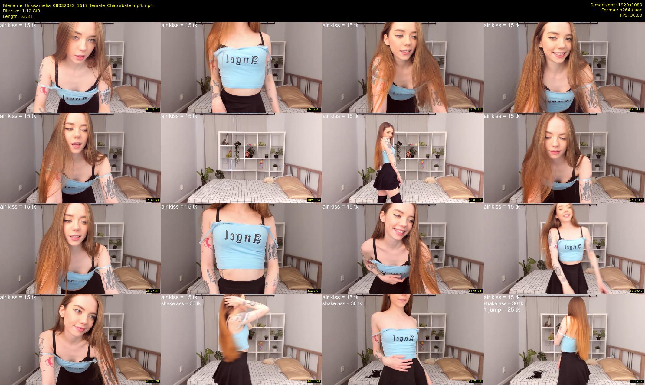 thisisamelia — 54 minute Chaturbate female cam show recording, 1080p, Mar 8, 2022