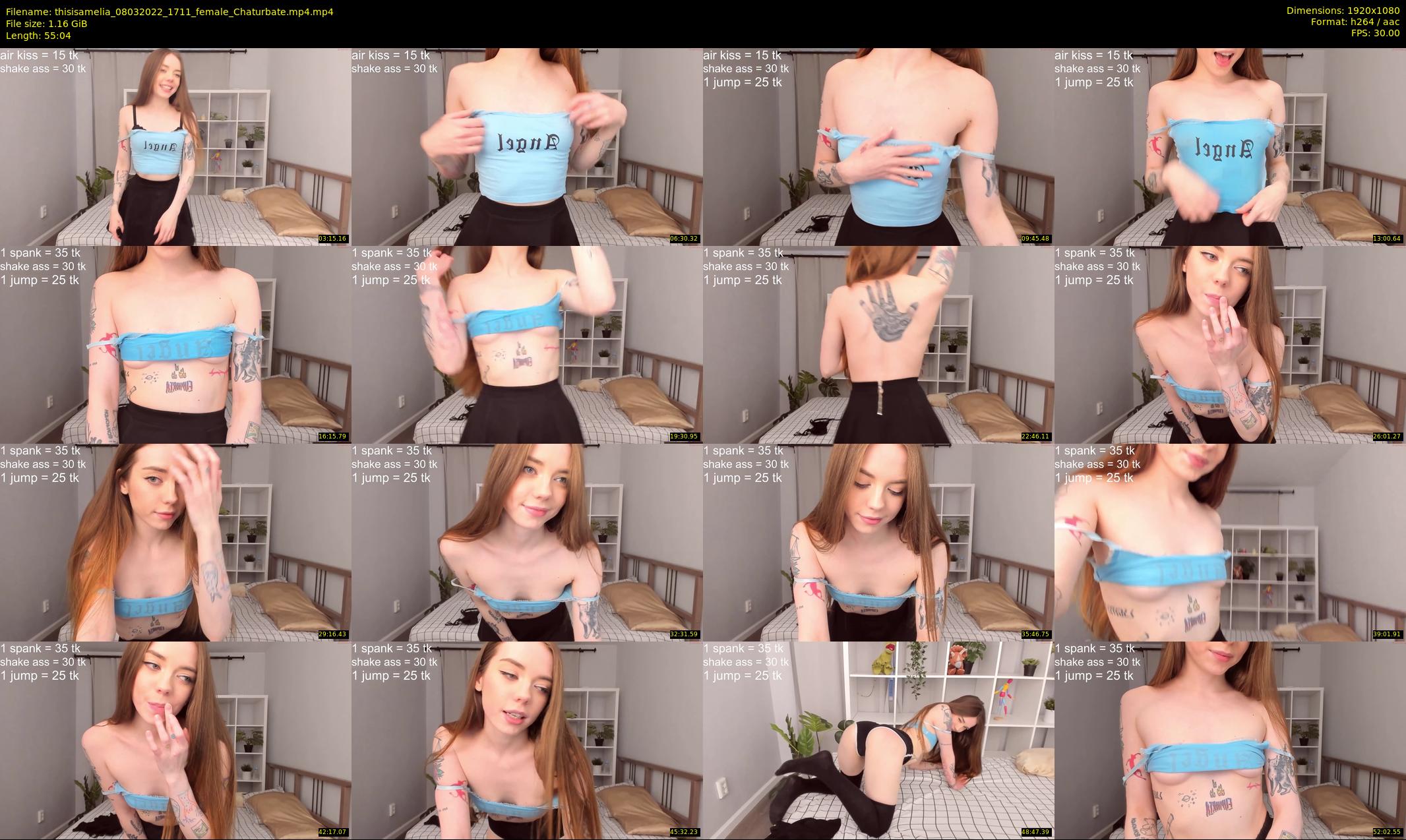 thisisamelia — 56 minute Chaturbate female cam show recording, 1080p, Mar 8, 2022