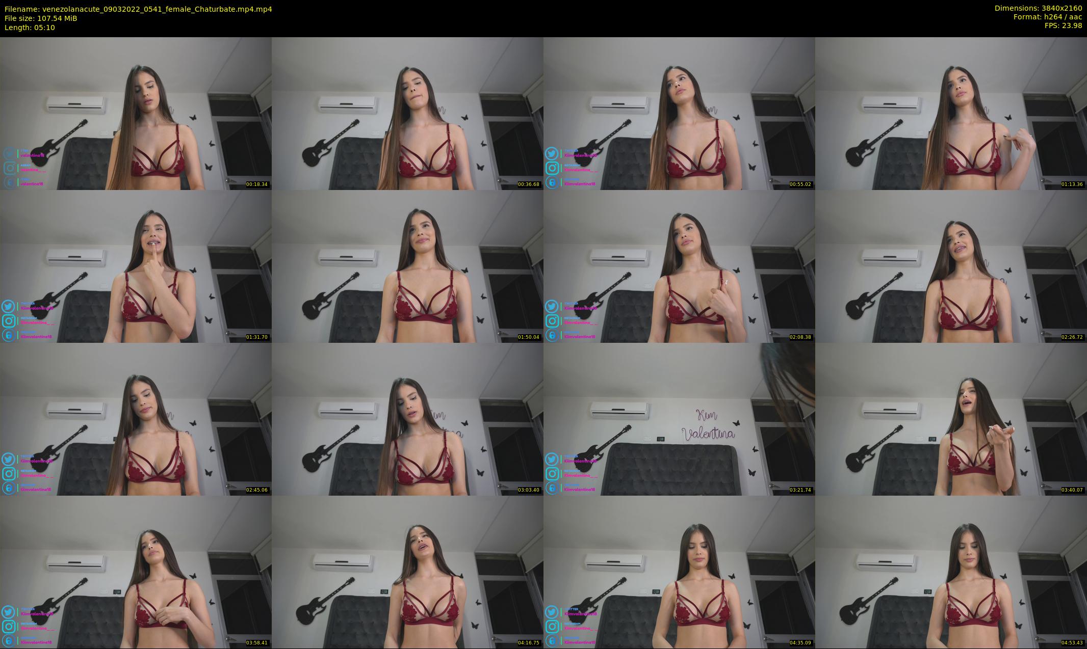 venezolanacute — 6 minute Chaturbate female cam show recording, 4K, Mar 9, 2022