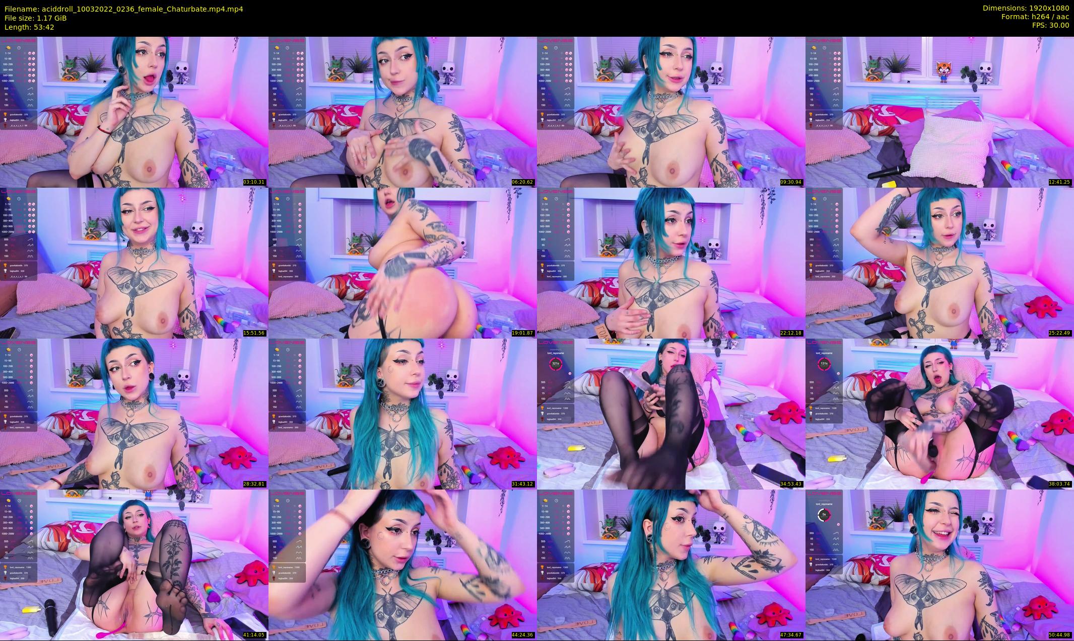 aciddroll — 54 minute Chaturbate female cam show recording, 1080p, Mar 10, 2022