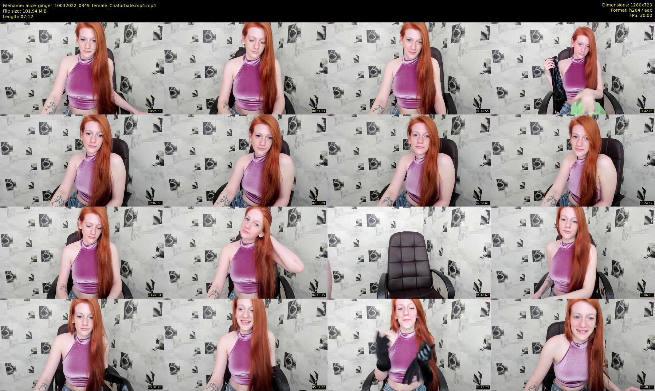 alice_ginger — 8 minute Chaturbate female cam show recording, 720p, Mar 10, 2022