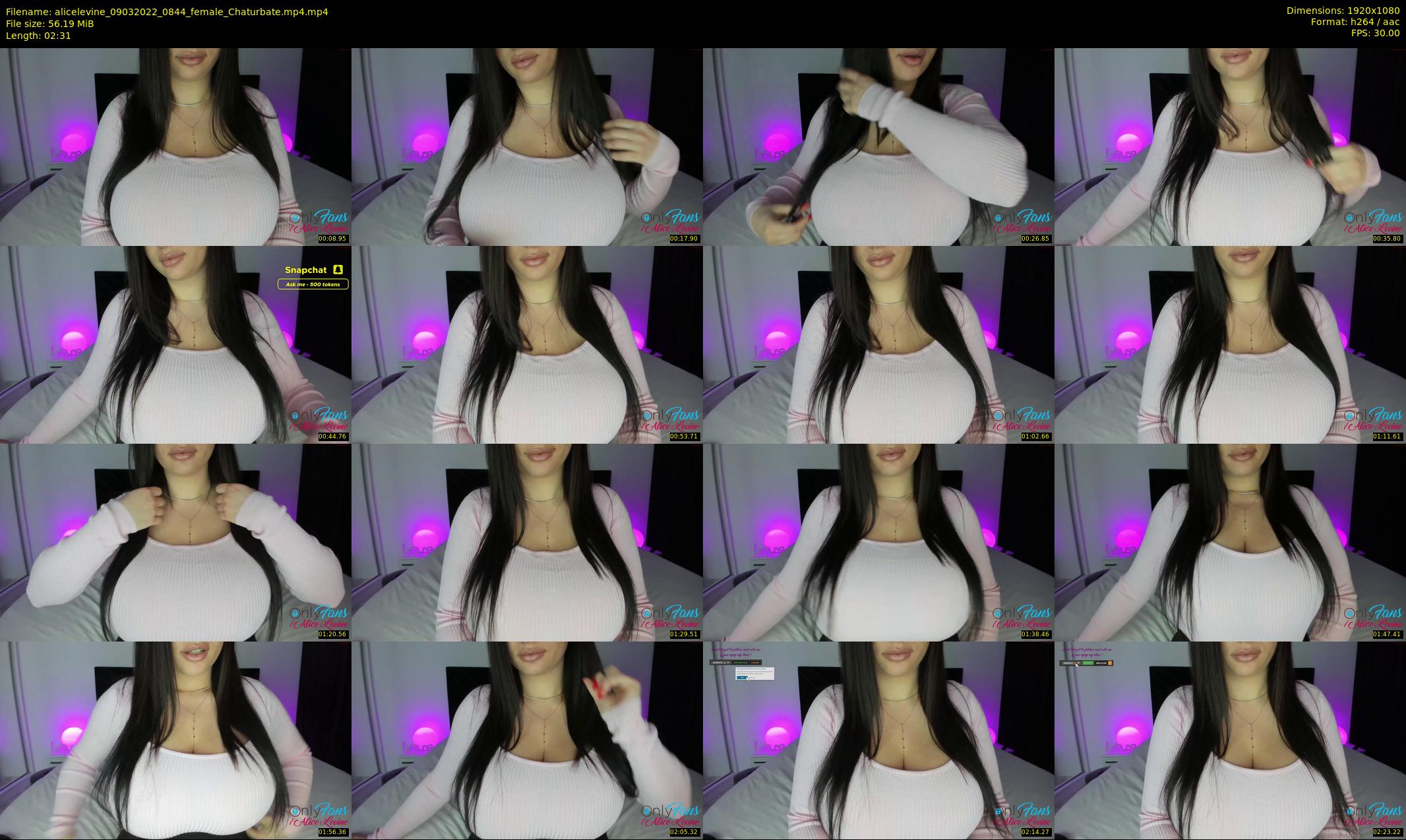 alicelevine — 3 minute Chaturbate female cam show recording, 1080p, Mar 9, 2022