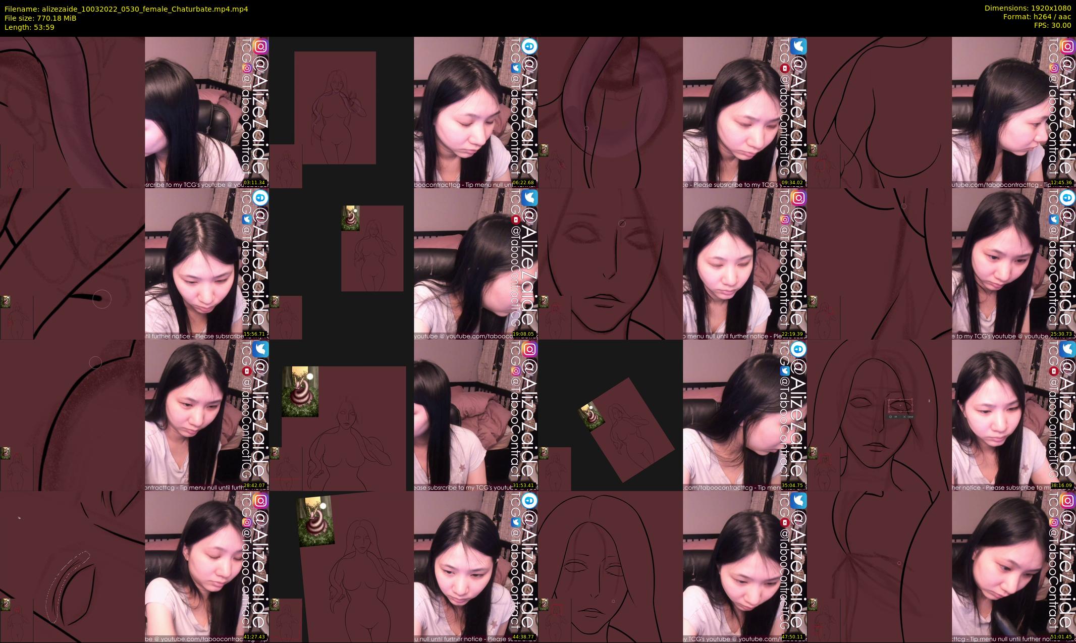 alizezaide — 54 minute Chaturbate female cam show recording, 1080p, Mar 10, 2022