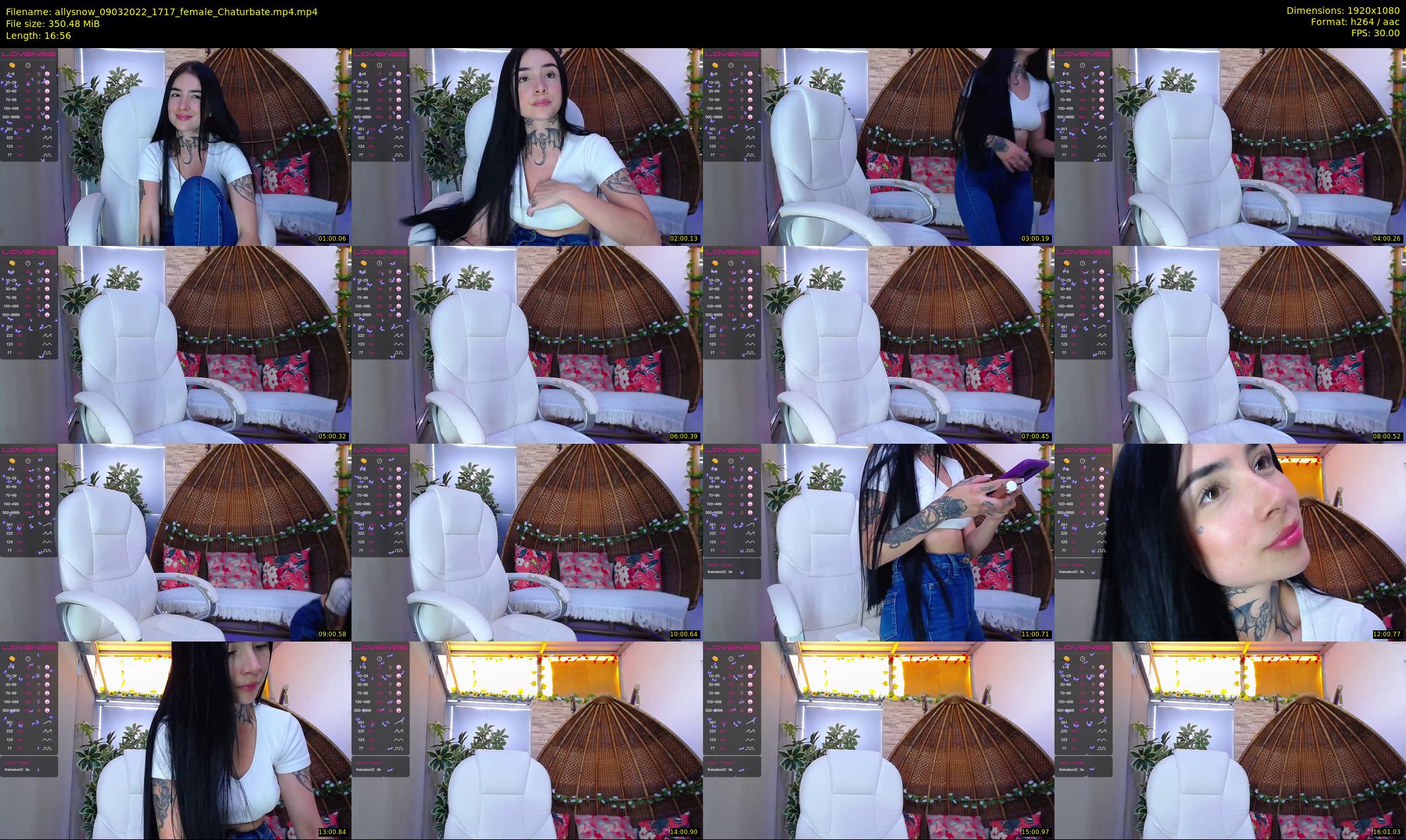 allysnow — 17 minute Chaturbate female cam show recording, 1080p, Mar 9, 2022