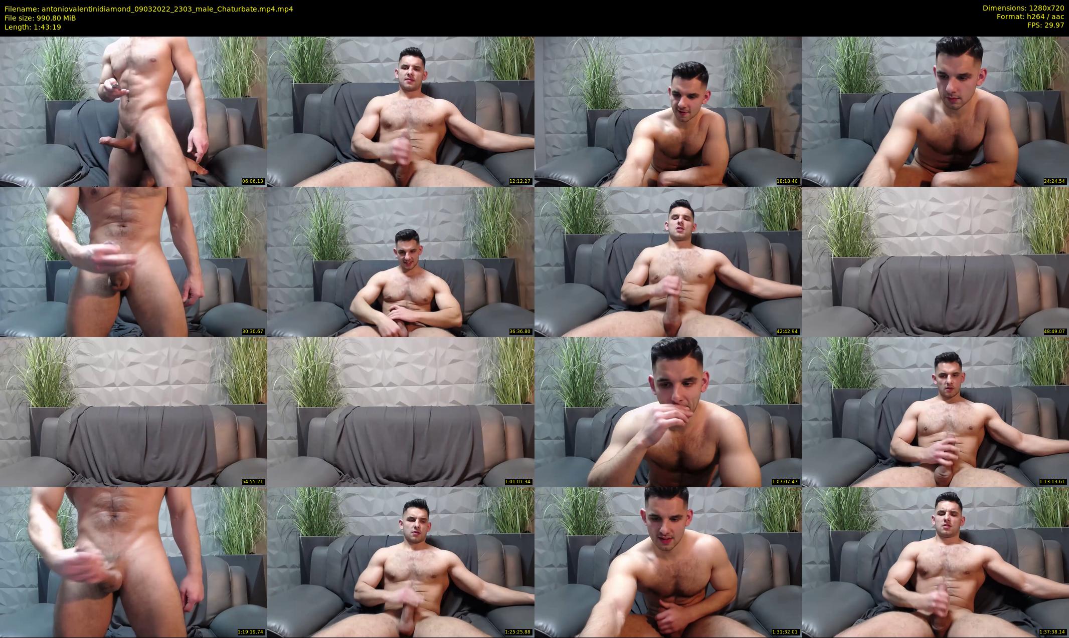 antoniovalentinidiamond — 104 minute Chaturbate male cam show recording, 720p, Mar 9, 2022