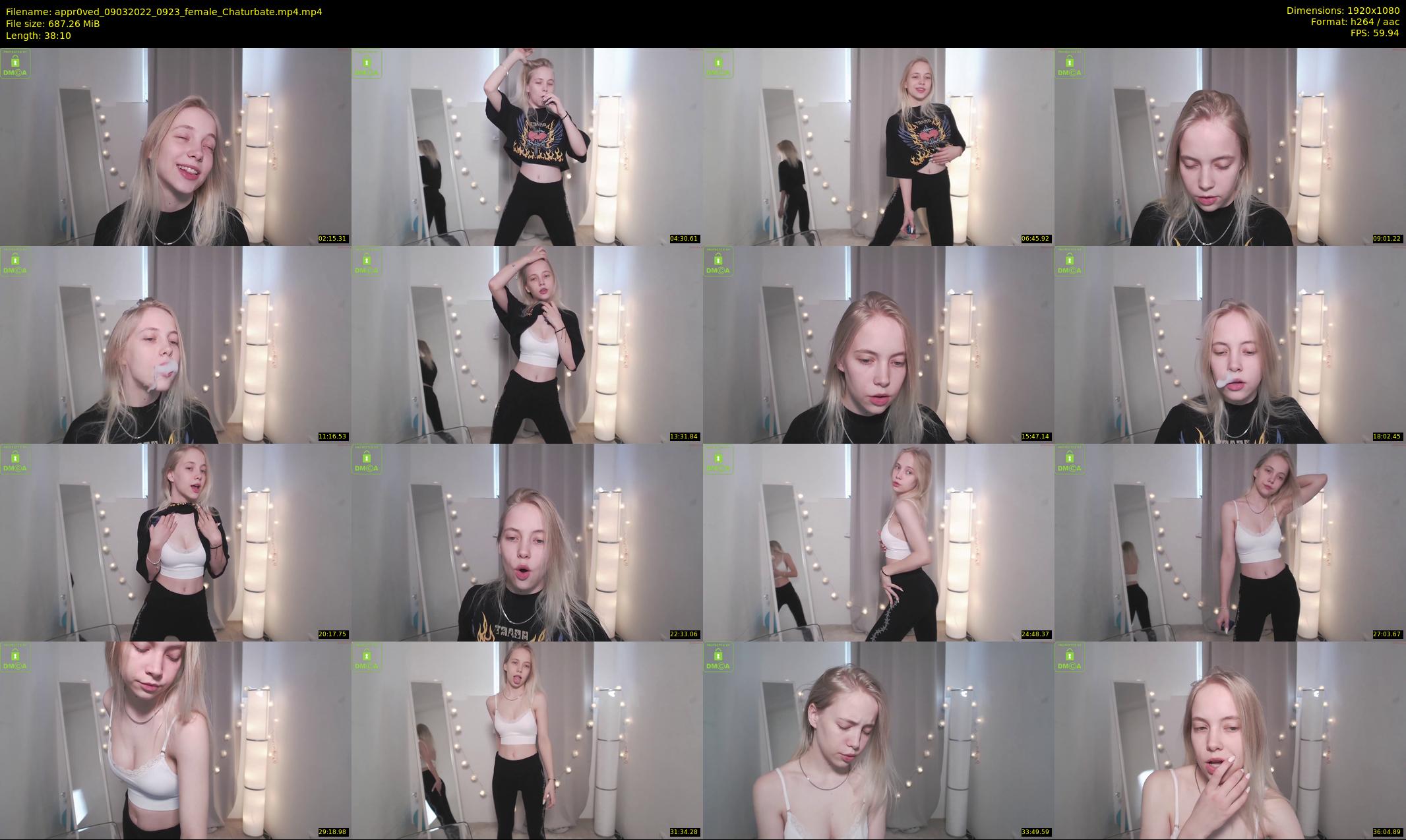 appr0ved — 39 minute Chaturbate female cam show recording, 1080p, Mar 9, 2022