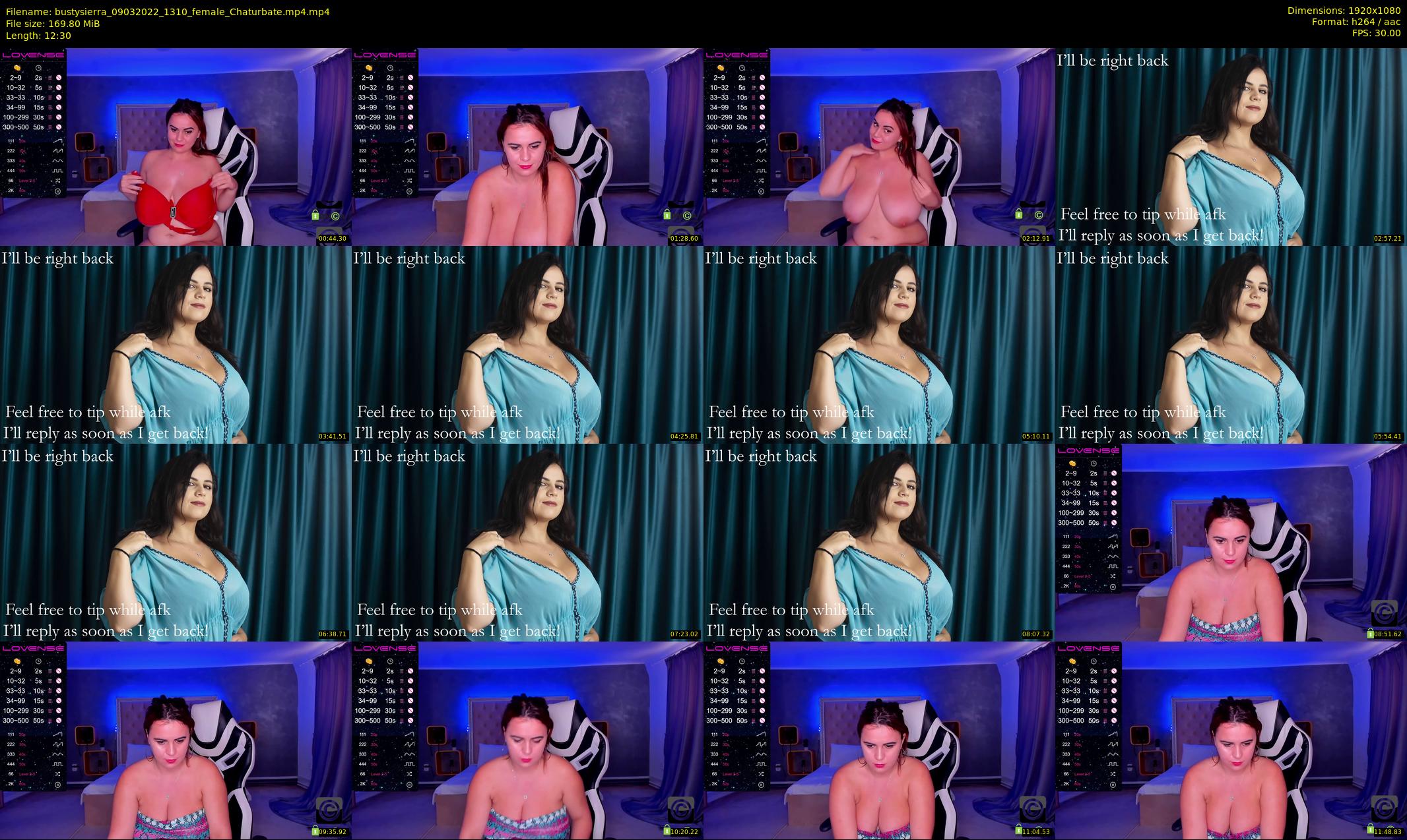 bustysierra — 13 minute Chaturbate female cam show recording, 1080p, Mar 9, 2022