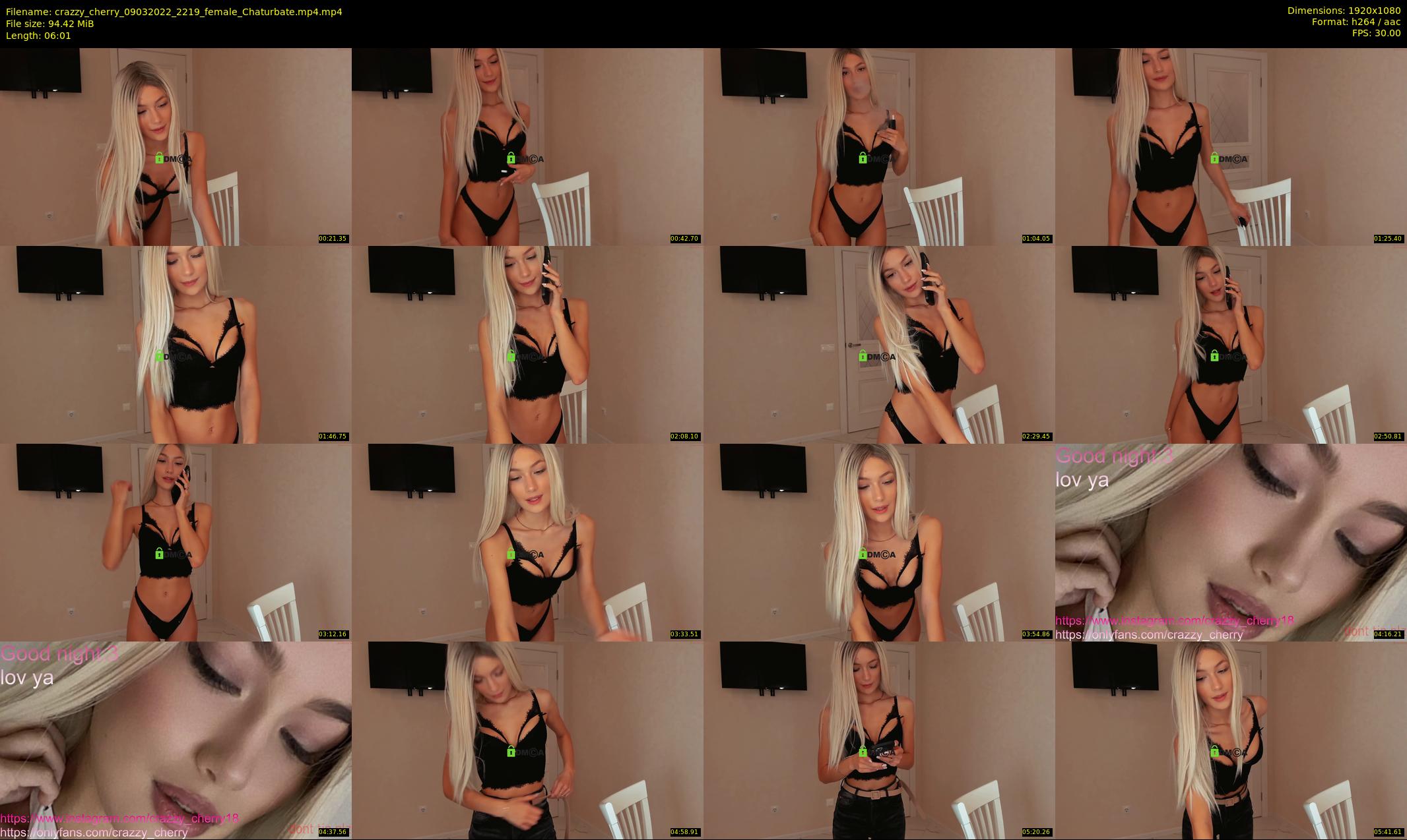 crazzy_cherry — 7 minute Chaturbate female cam show recording, 1080p, Mar 9, 2022