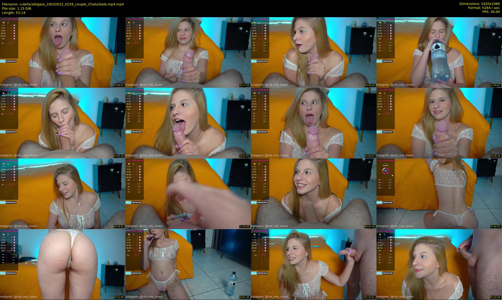 cutefacebigass — 54 minute Chaturbate couple cam show recording, 1080p, Mar 10, 2022