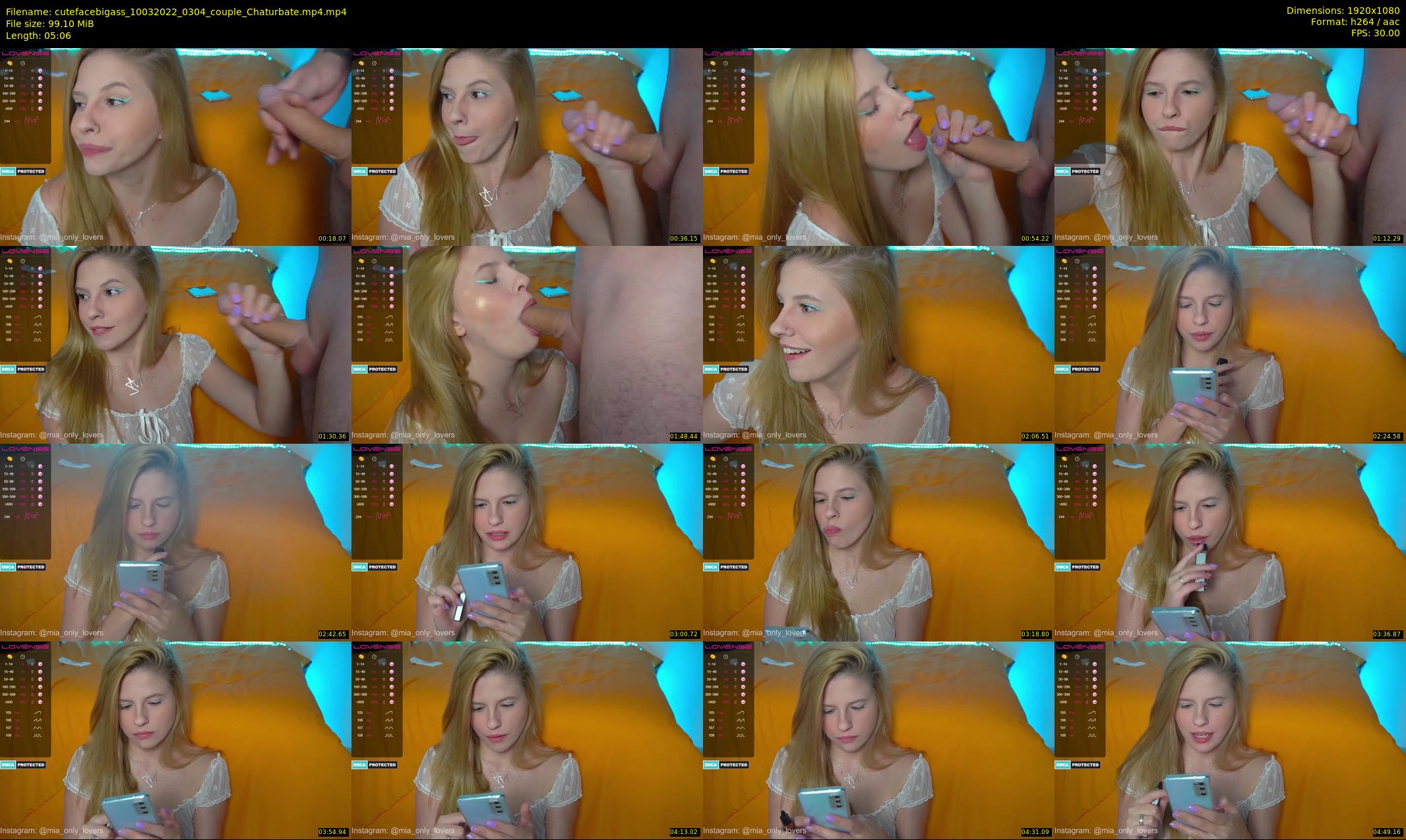 cutefacebigass — 6 minute Chaturbate couple cam show recording, 1080p, Mar 10, 2022