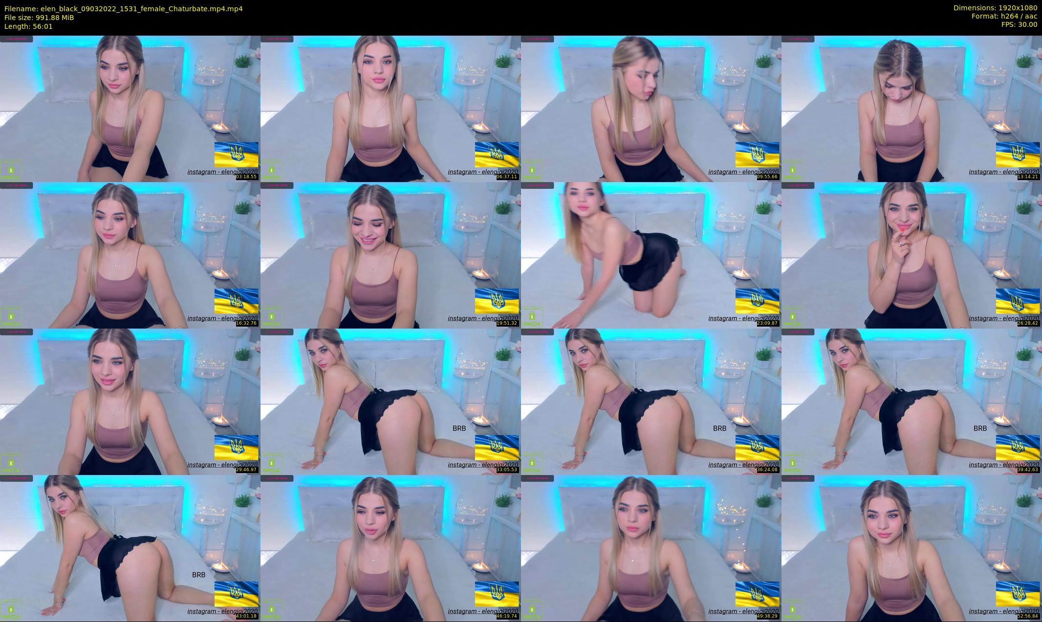 elen_black — 57 minute Chaturbate female cam show recording, 1080p, Mar 9, 2022