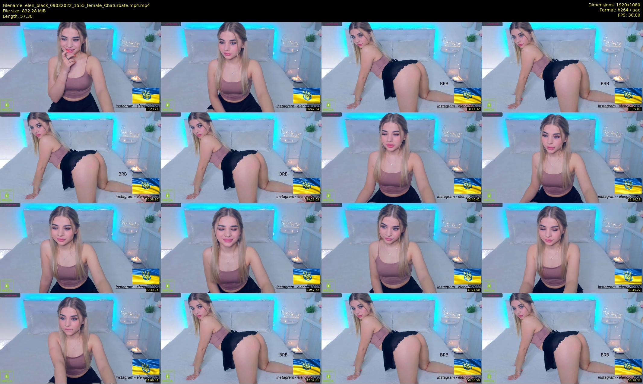 elen_black — 58 minute Chaturbate female cam show recording, 1080p, Mar 9, 2022