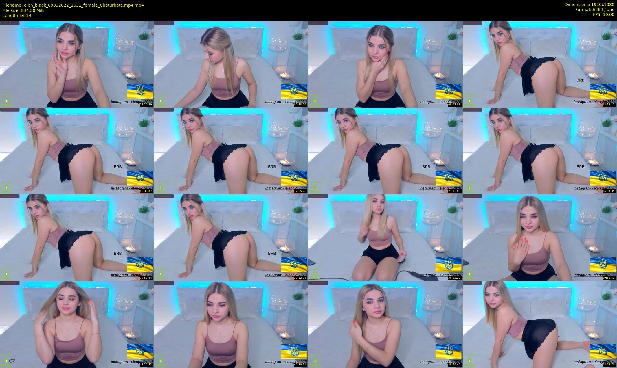 elen_black — 57 minute Chaturbate female cam show recording, 1080p, Mar 9, 2022