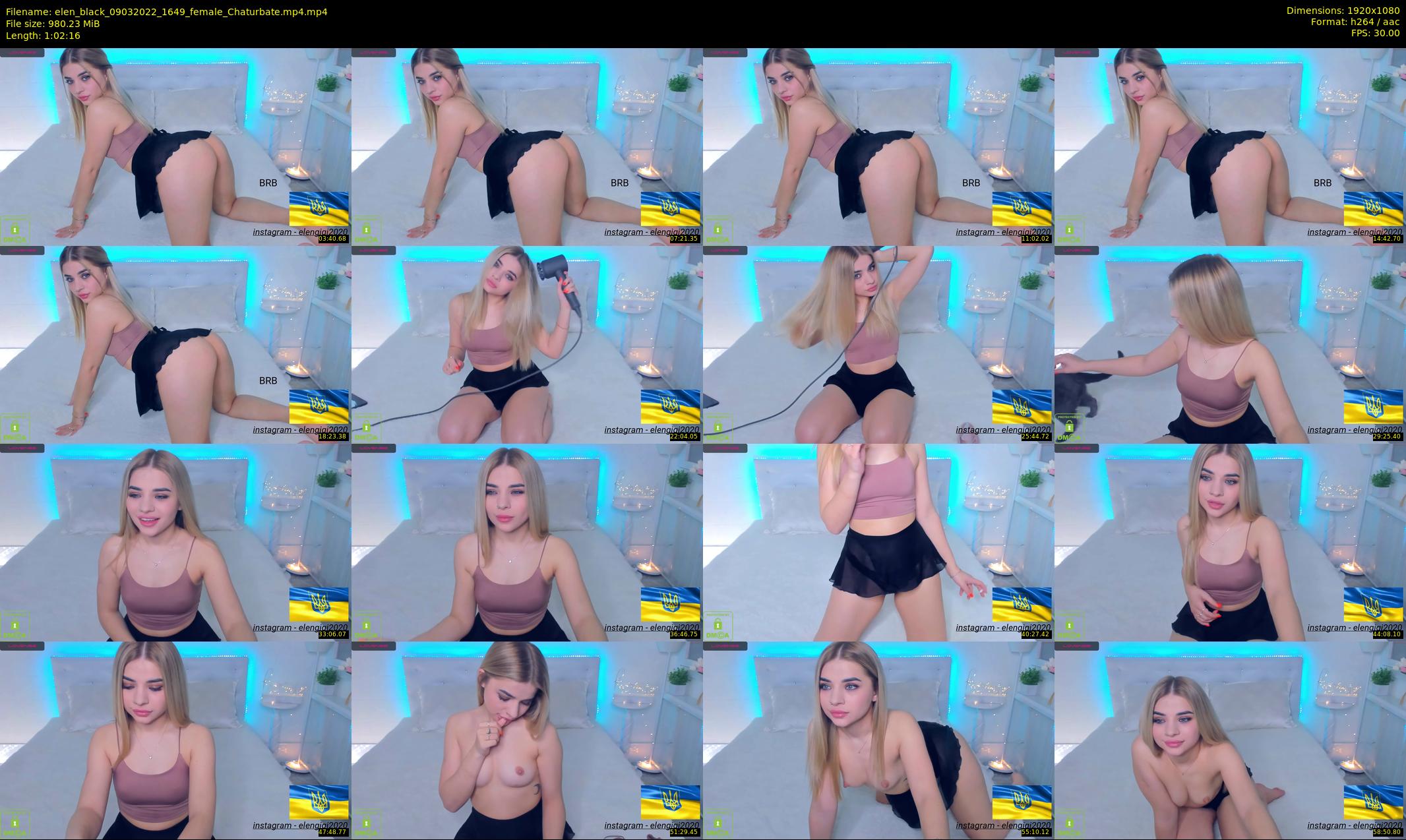 elen_black — 63 minute Chaturbate female cam show recording, 1080p, Mar 9, 2022