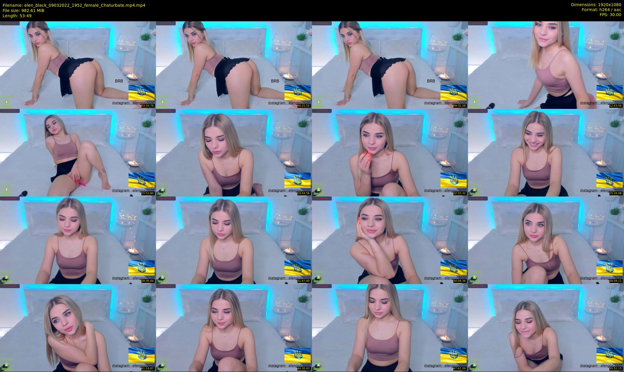 elen_black — 54 minute Chaturbate female cam show recording, 1080p, Mar 9, 2022
