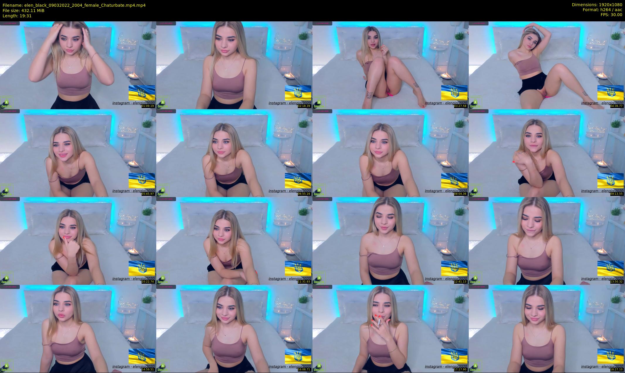 elen_black — 20 minute Chaturbate female cam show recording, 1080p, Mar 9, 2022