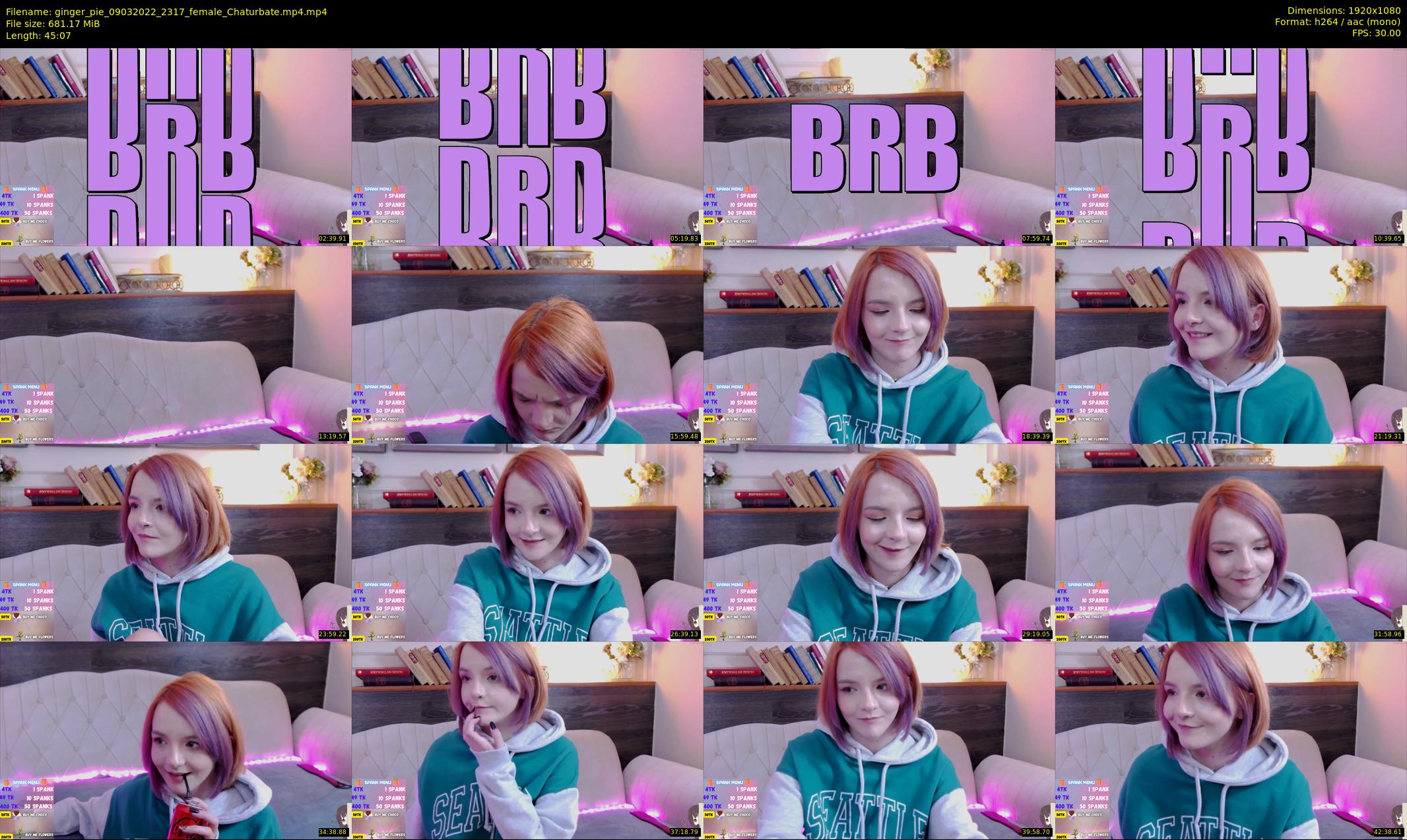 ginger_pie — 46 minute Chaturbate female cam show recording, 1080p, Mar 9, 2022
