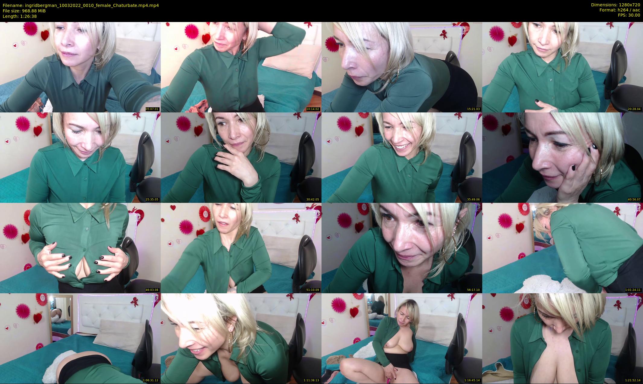 ingridbergman — 87 minute Chaturbate female cam show recording, 720p, Mar 10, 2022