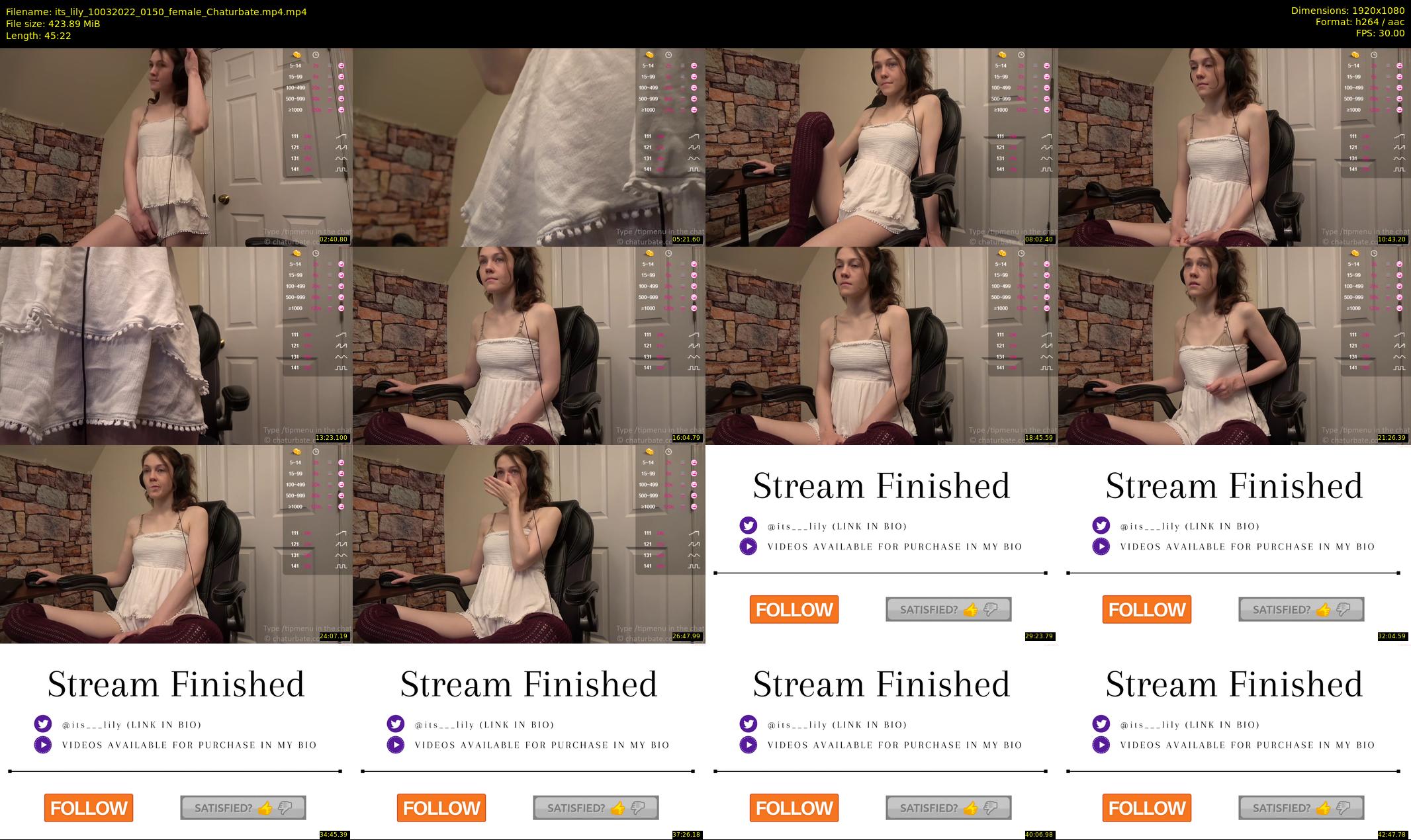 its_lily — 46 minute Chaturbate female cam show recording, 1080p, Mar 10, 2022