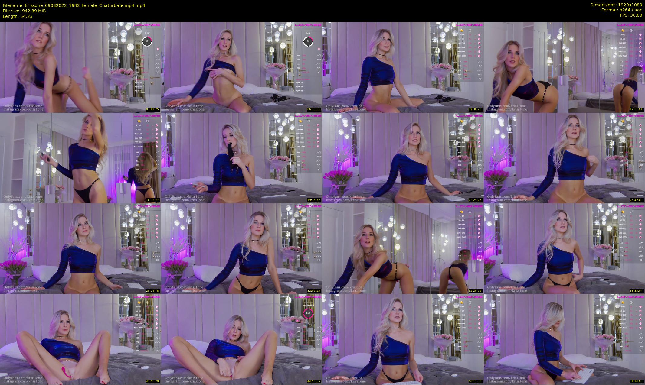 krissone — 55 minute Chaturbate female cam show recording, 1080p, Mar 9, 2022