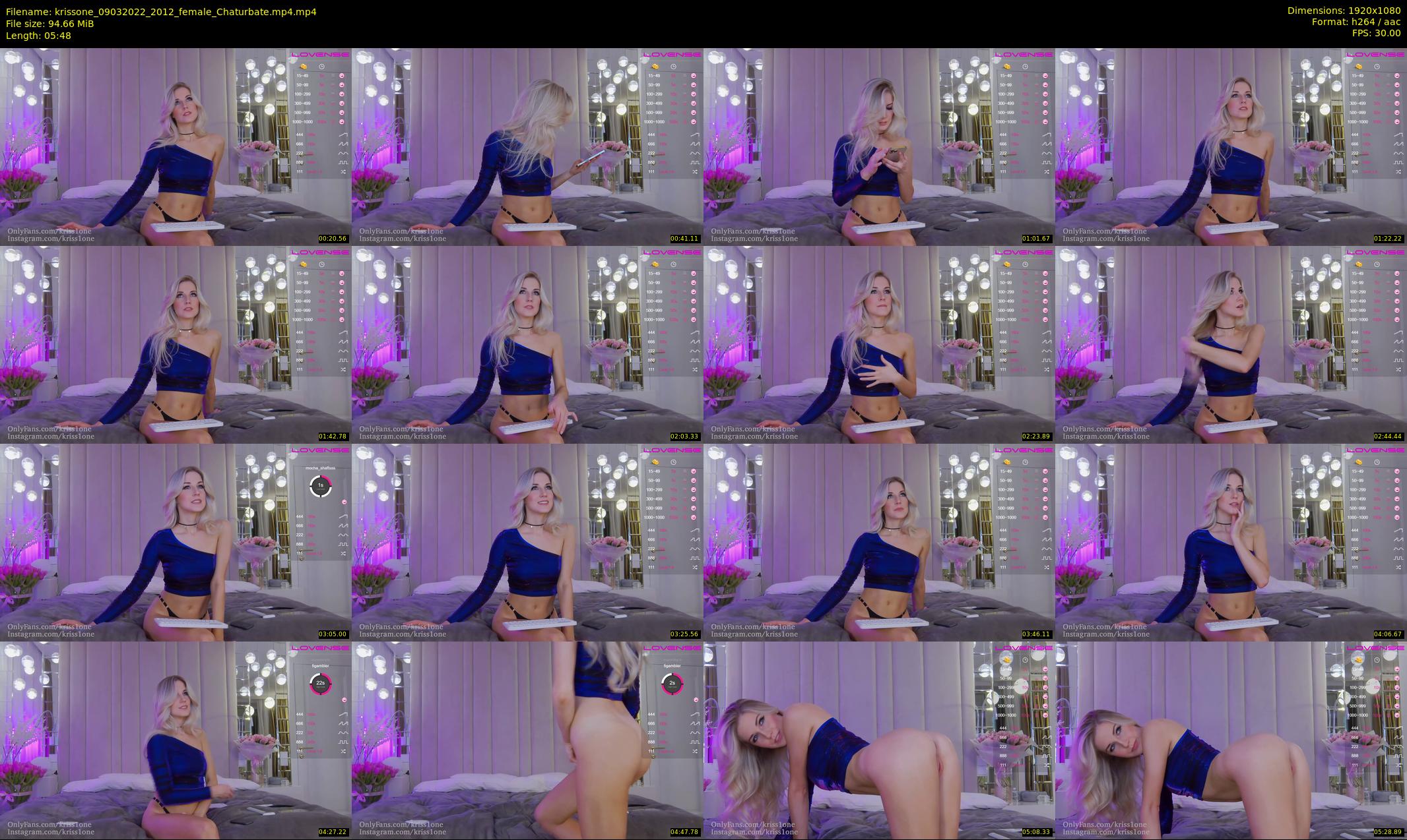 krissone — 6 minute Chaturbate female cam show recording, 1080p, Mar 9, 2022